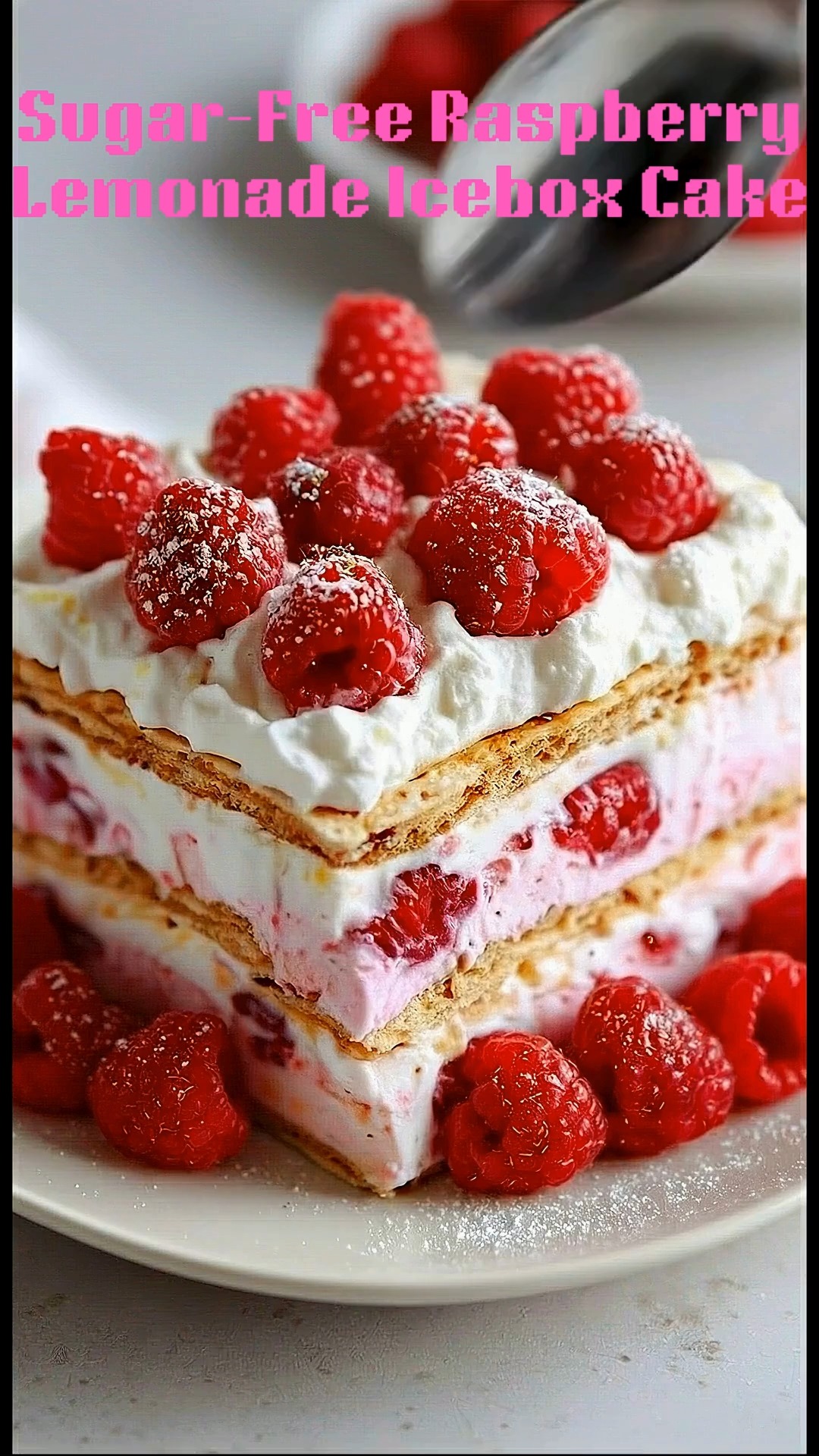 🍓🍋 Sugar-Free Raspberry Lemonade Icebox Cake ️ Soft cookie sheets ...