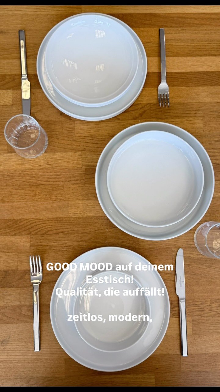 Du suchst Geschirr, das modern aussieht UND im Alltag richtig was aushält?, Dann schau dir Seltmann Weiden Good Mood an. 🤍, Die Good Mood Serie überzeugt mit ihrem geradlinigen, zeitlosen Design und