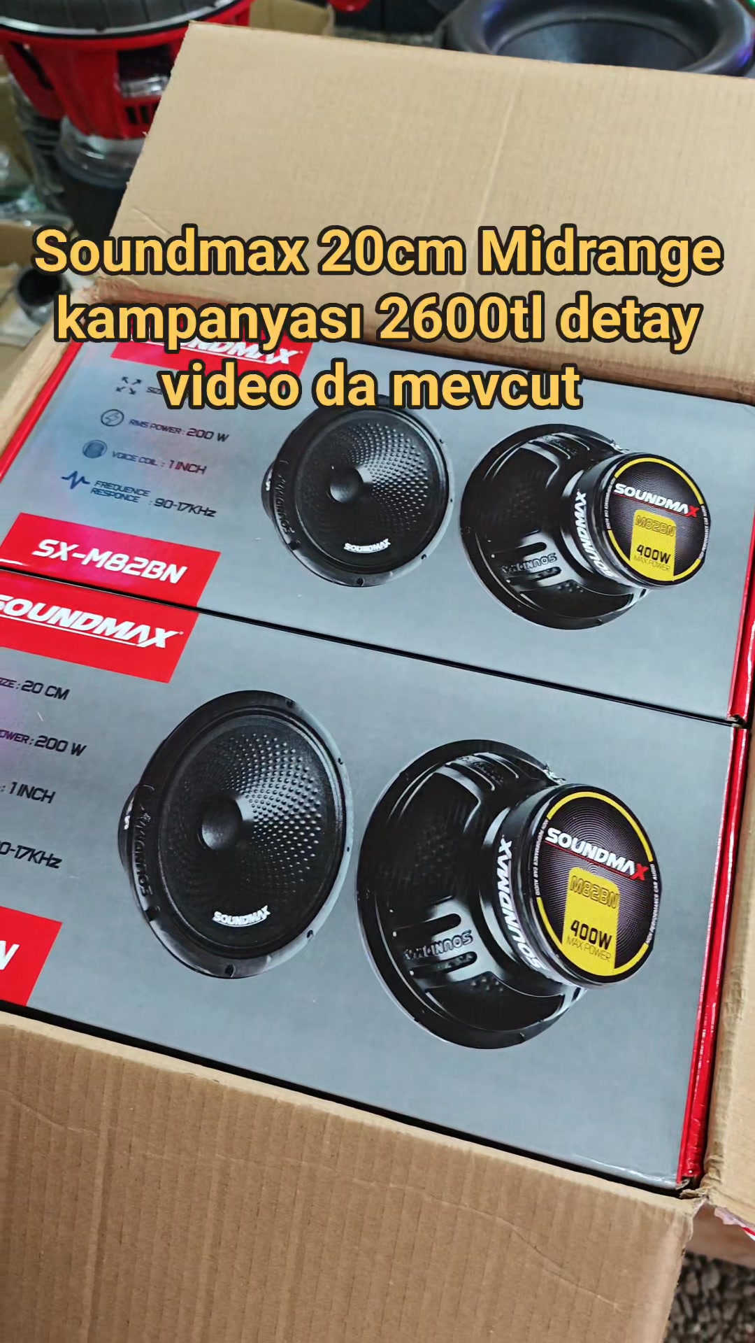 Soundmax 20cm Midrange kampanyası 2600tl detay video da mevcut