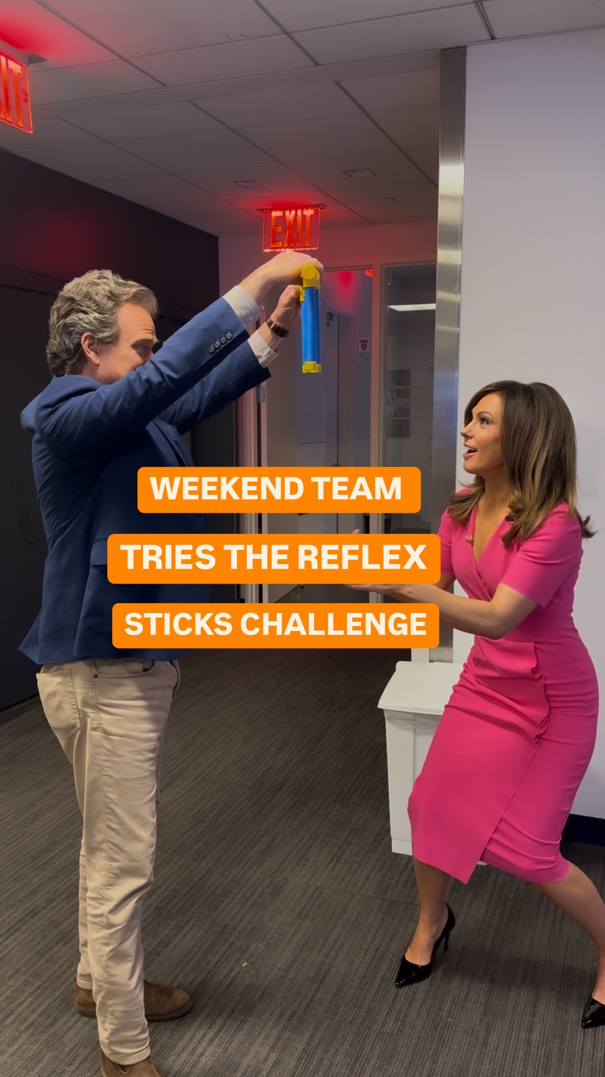 The weekend team tried the reflex challenge! Who do you think did the ...