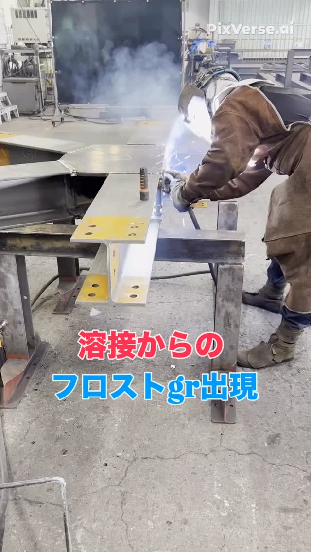 耐震鉄骨溶接作業中からの、フロストgr出現！本日も、ご安全に！ #てつのだいく #池田鉄工 #神奈川 #相模原 #鉄骨 #鉄工所 #加工