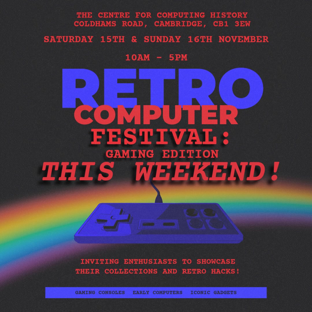 との Just under 3 weeks to go until Retro Festival weekend! 💻👾🎮 We