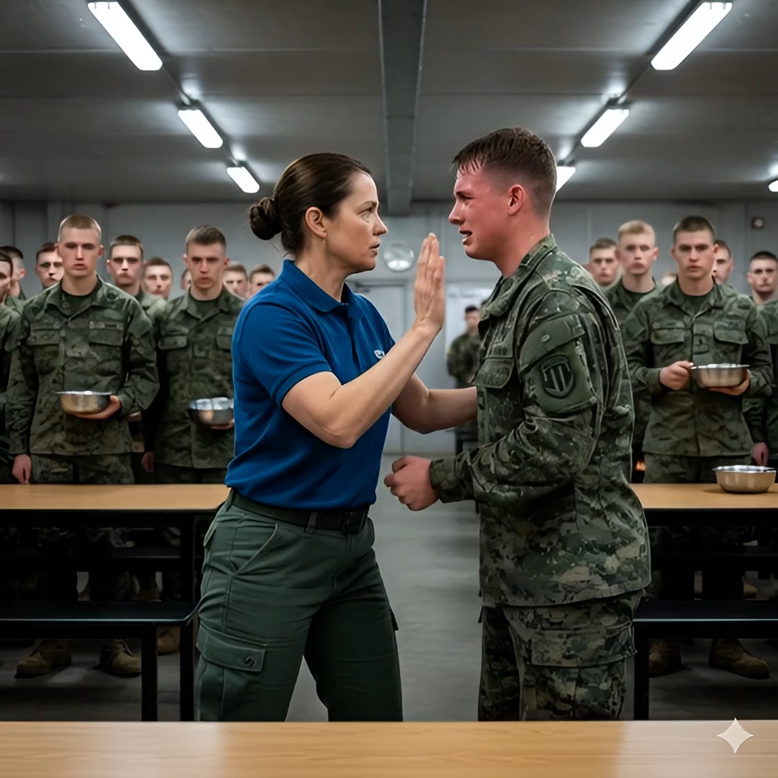 HE HAD NO IDEA WHO SHE WAS: Marine Sergeant Shoves 
