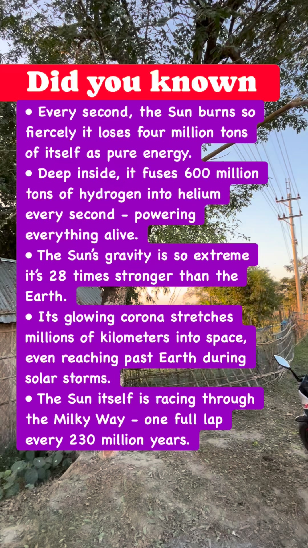 The sun facts #facts #DidYouKnow | TaleB Show | Facebook