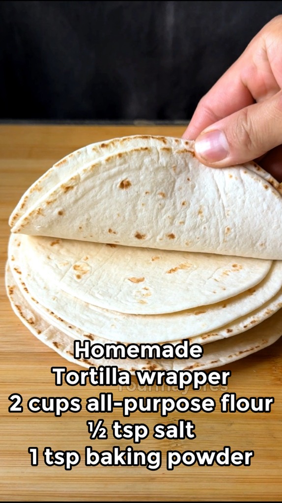 Homemade Tortilla Wrapper Ingredients 2 cups all-purpose flour ½ tsp ...
