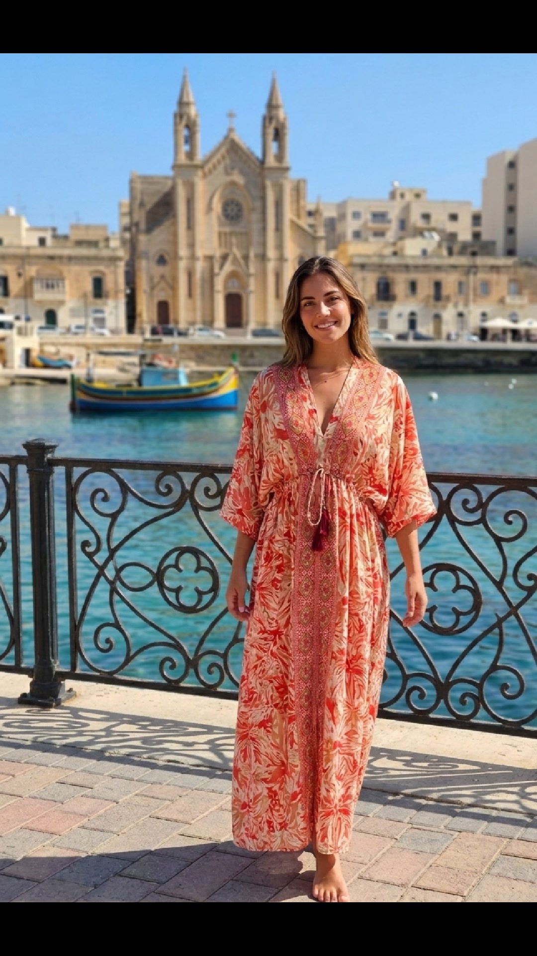 dresses in coral for holiday mode still activated! ✅ This dress is pure magic😍, ​#fashionpost #summeroutfit #bohochic #dettagli #vestitolungo #shoppingtime , Osiride | Osiride h24_sale