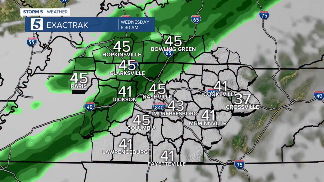 Showers are moving into the Mid-South this morning. Snow showers ...