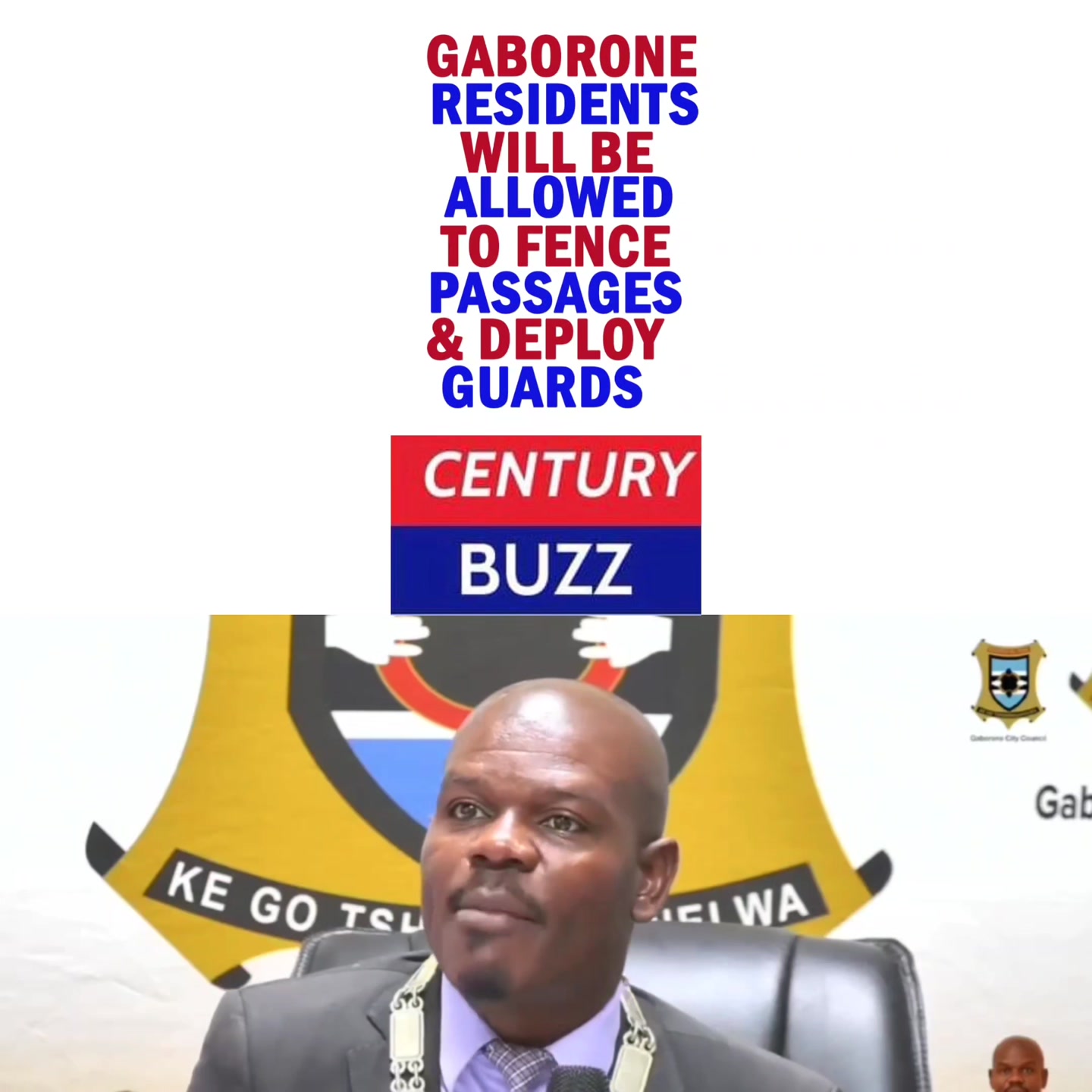 In light of rampant crime in Gaborone, Mayor, Oarabile Motlaleng has ...