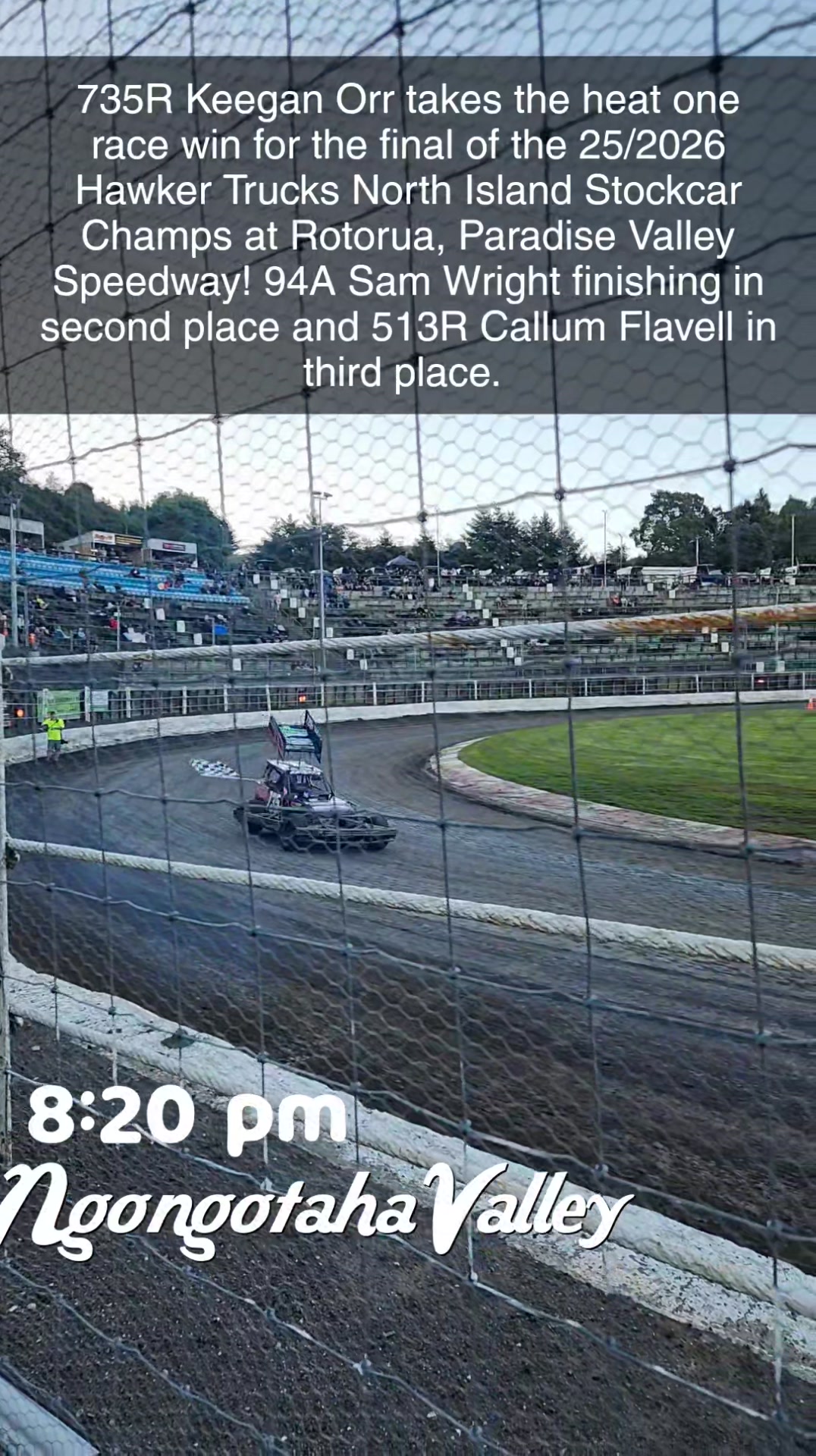 735R Keegan Orr takes the heat one race win for the final of the 25/ ...