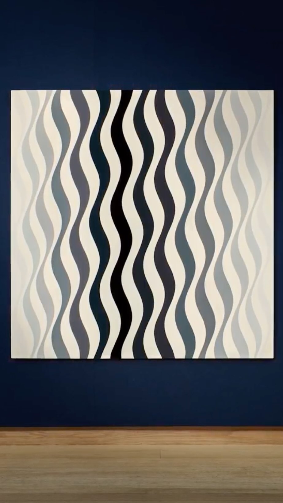Is that a shade of blue? Painted in 1965, Arrest 4 marks Riley’s first ...