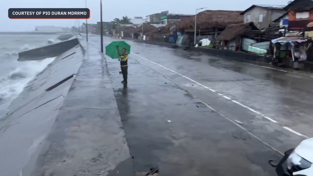WATCH: Strong waves and rising water levels in bodies of water are seen ...