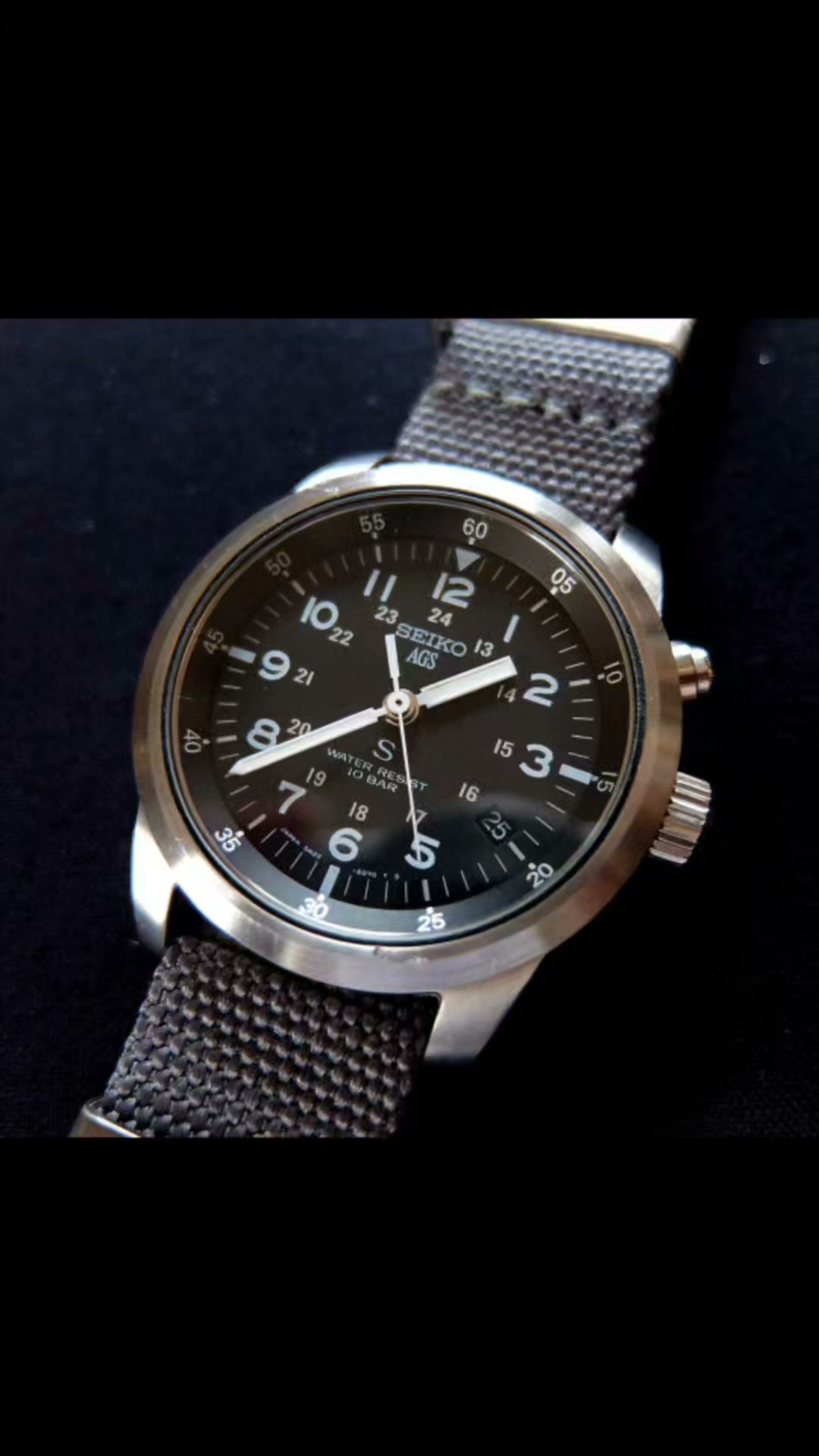 SEIKO SUS サス AGS ミリタリー文字盤 5M22-6C20 可動品 Japan-Phils 