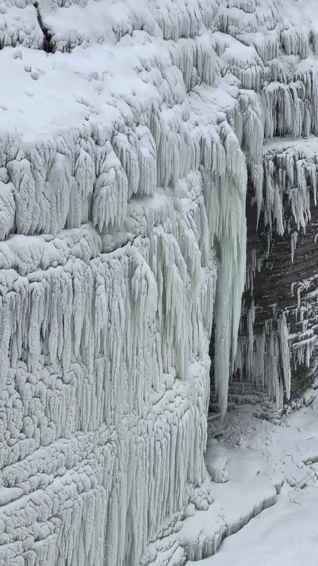 The Art of Ice: “Ice Wall” along the Genesee River gorge today at