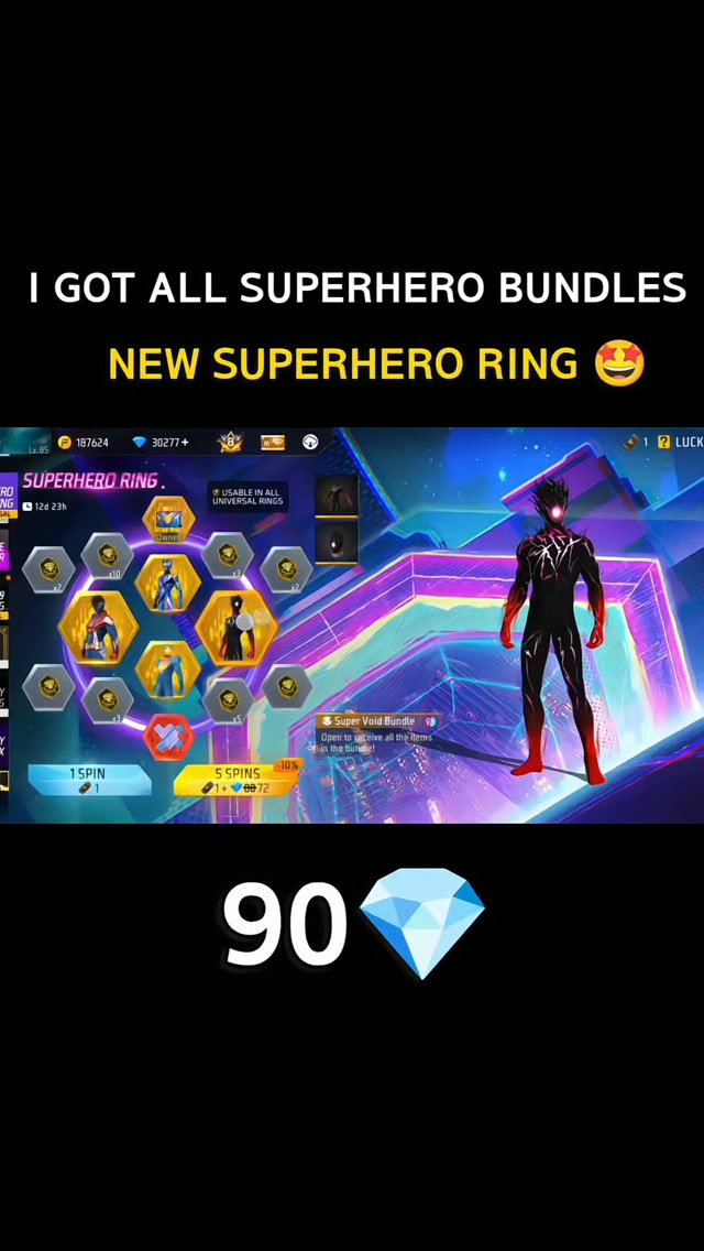 I GOT ALL SUPERHERO BUNDLES IN JUST 90 💎🤯 #freefire