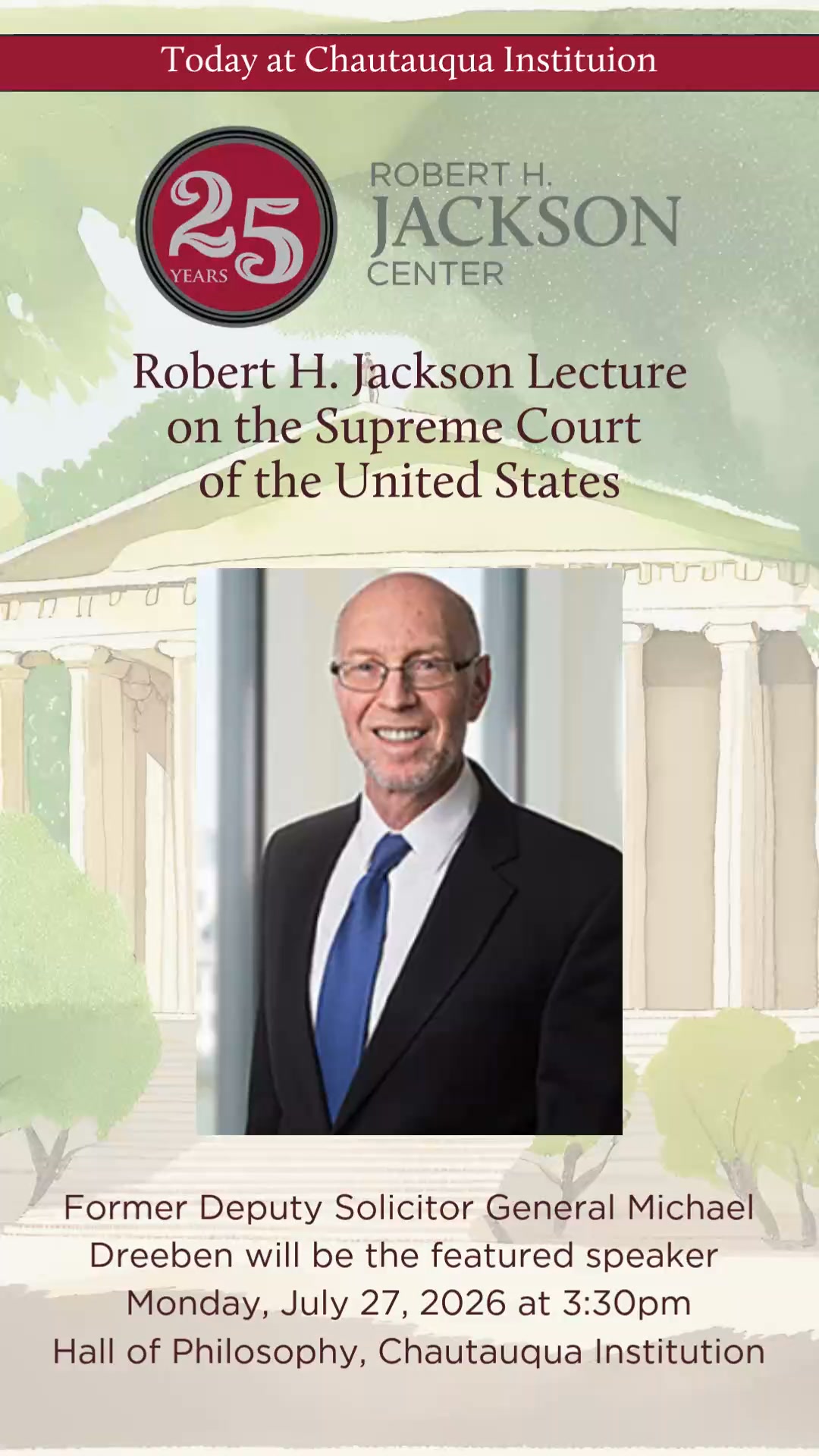 意志の力 Happening today: The 22nd Annual Robert H. Jackson Lecture Join us