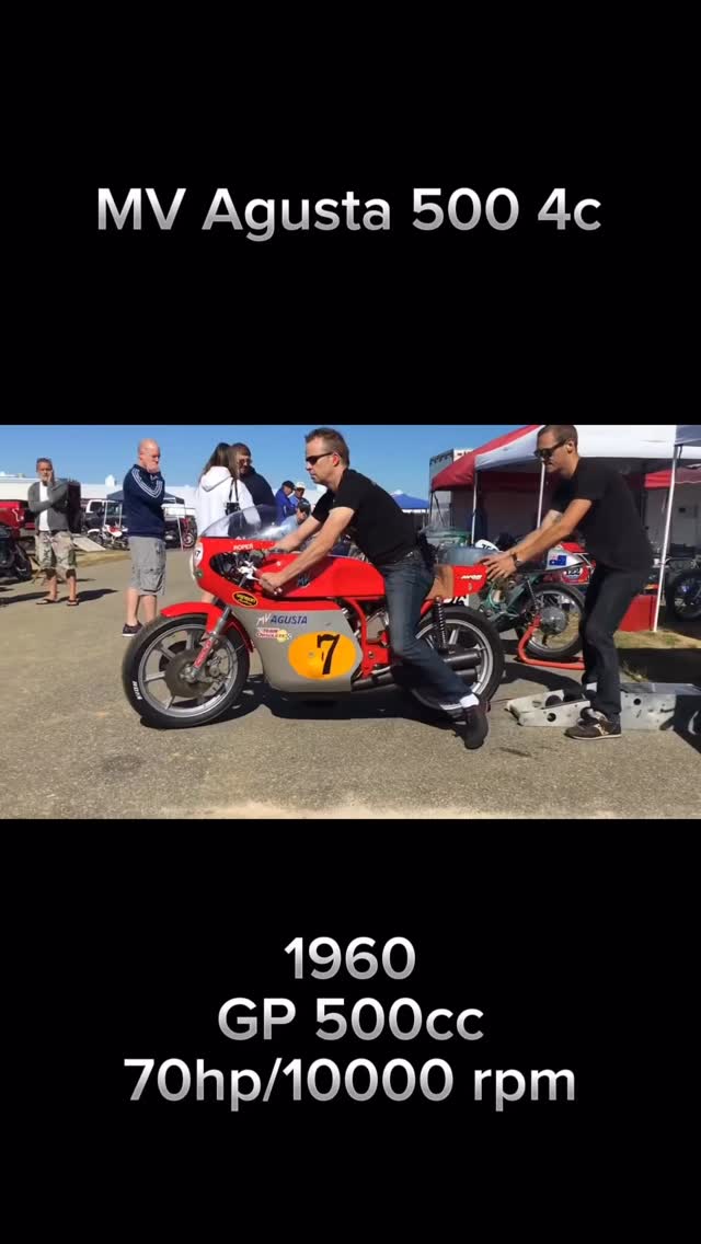 1965 MV Agusta 500 (four-cylinder 500cc) racing motorcycle. Rider