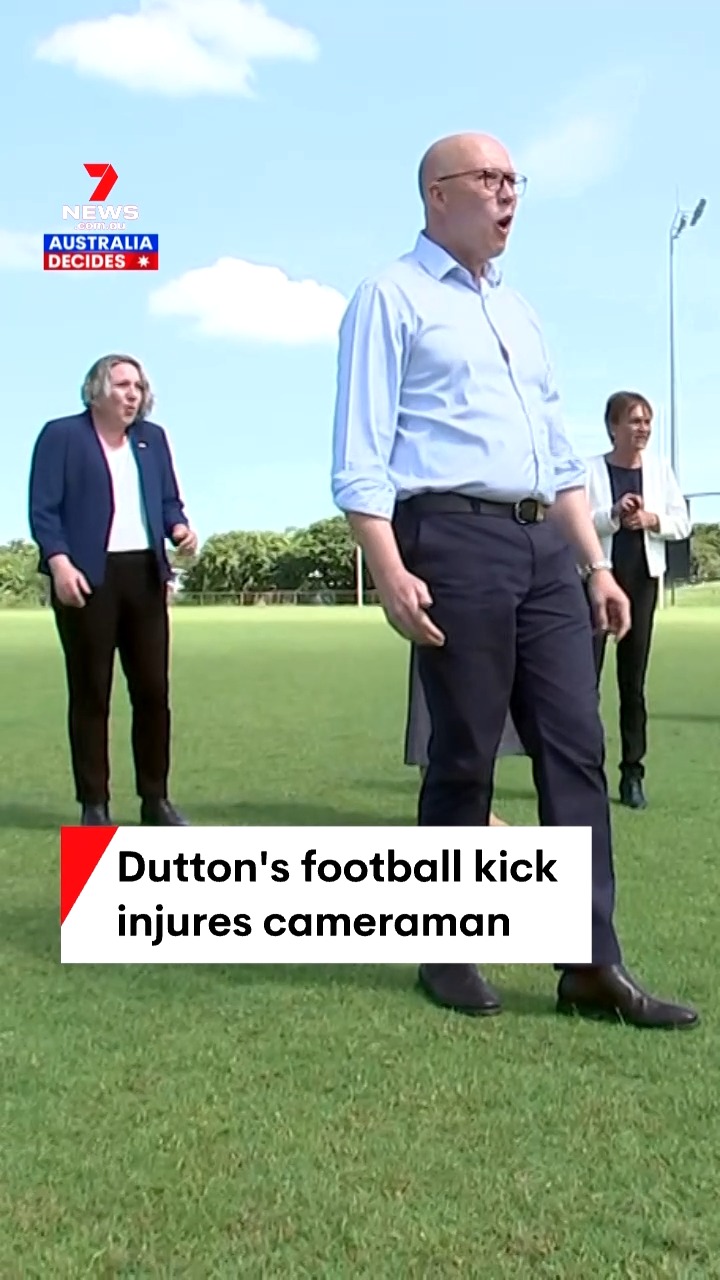 A news cameraman has been injured by Peter Dutton’s right foot in the ...