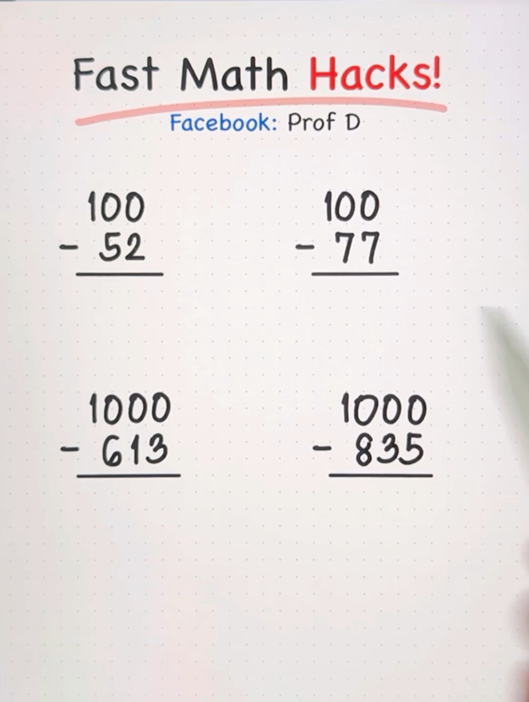 Math Tricks in Seconds! ⚡ | Prof D | Facebook