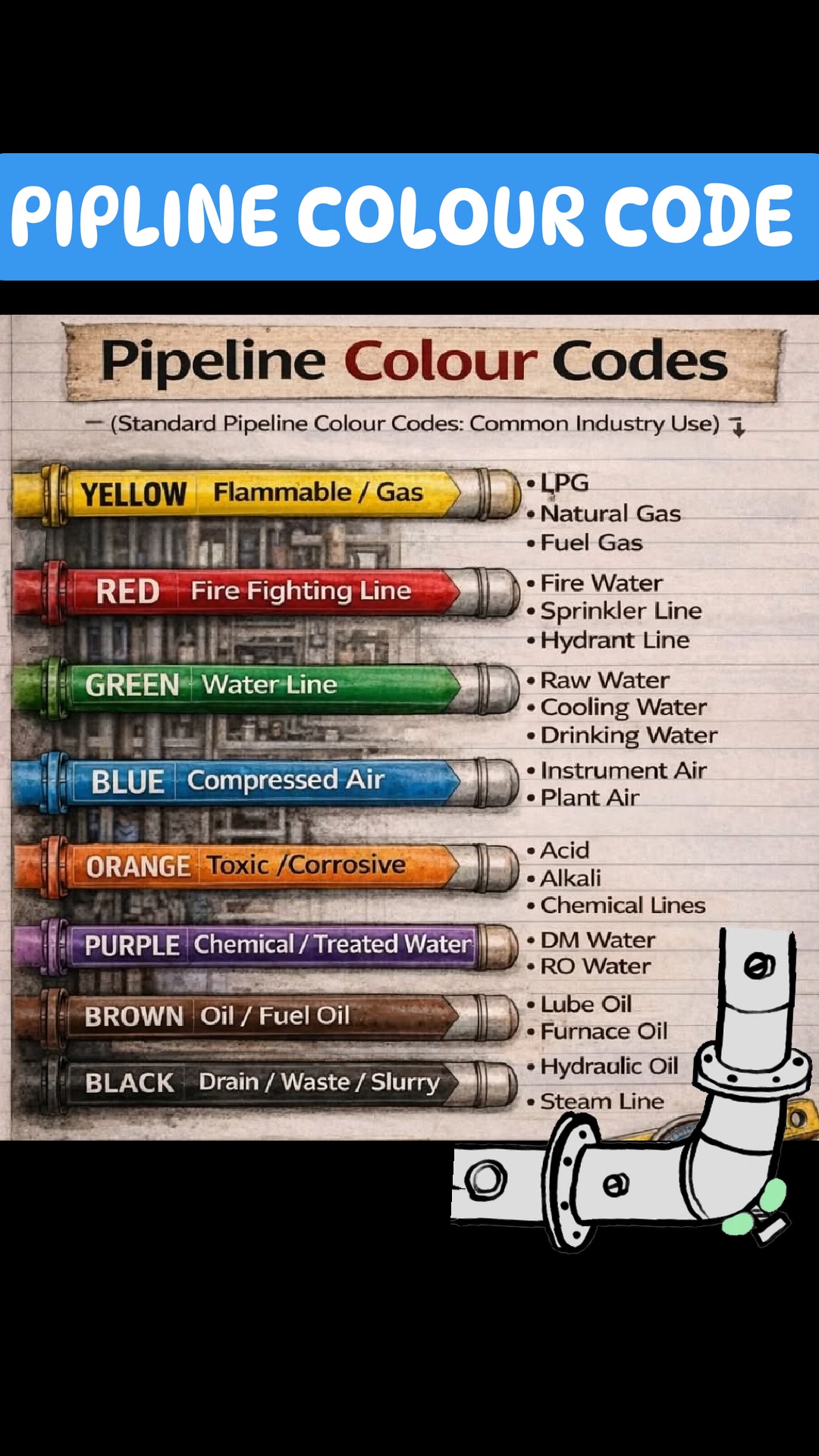 Industrial Pipe Line Colour Code #fblifestyletyleシ゚viralシ ...
