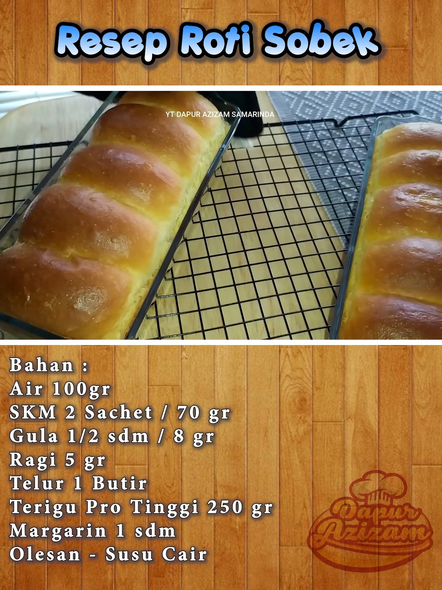 Resep Roti Sobek #DapurAzizam #Masak #Baking | Dapur Azizam Samarinda ...