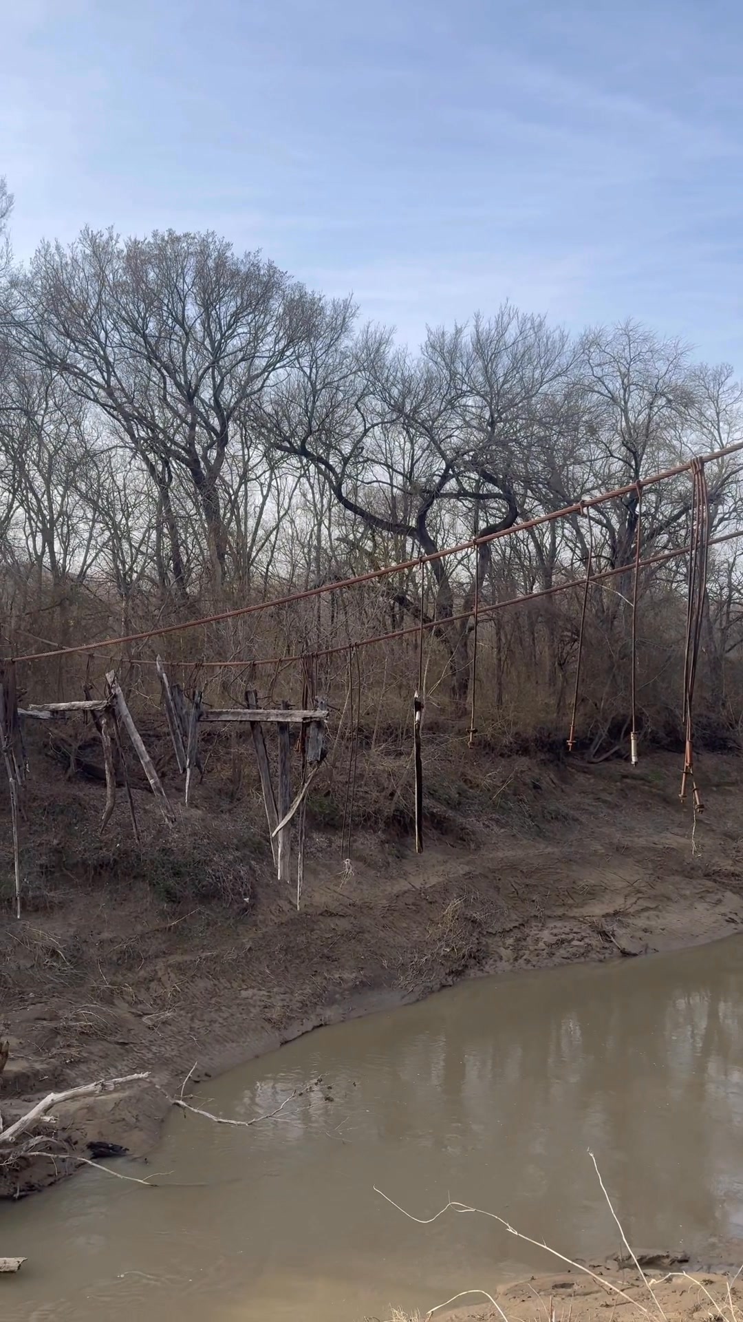The last Greer patent suspension bridge once common across North Texas ...