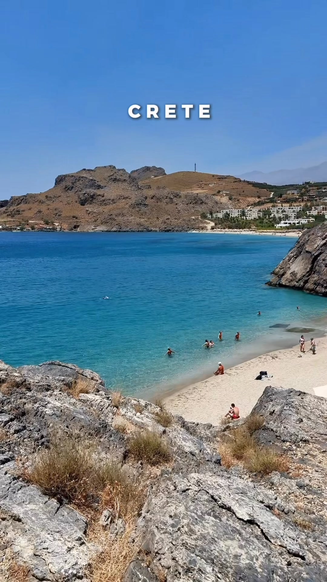 This corner of Crete caught me off guard ️ Mikro Ammoudi Beach, South ...