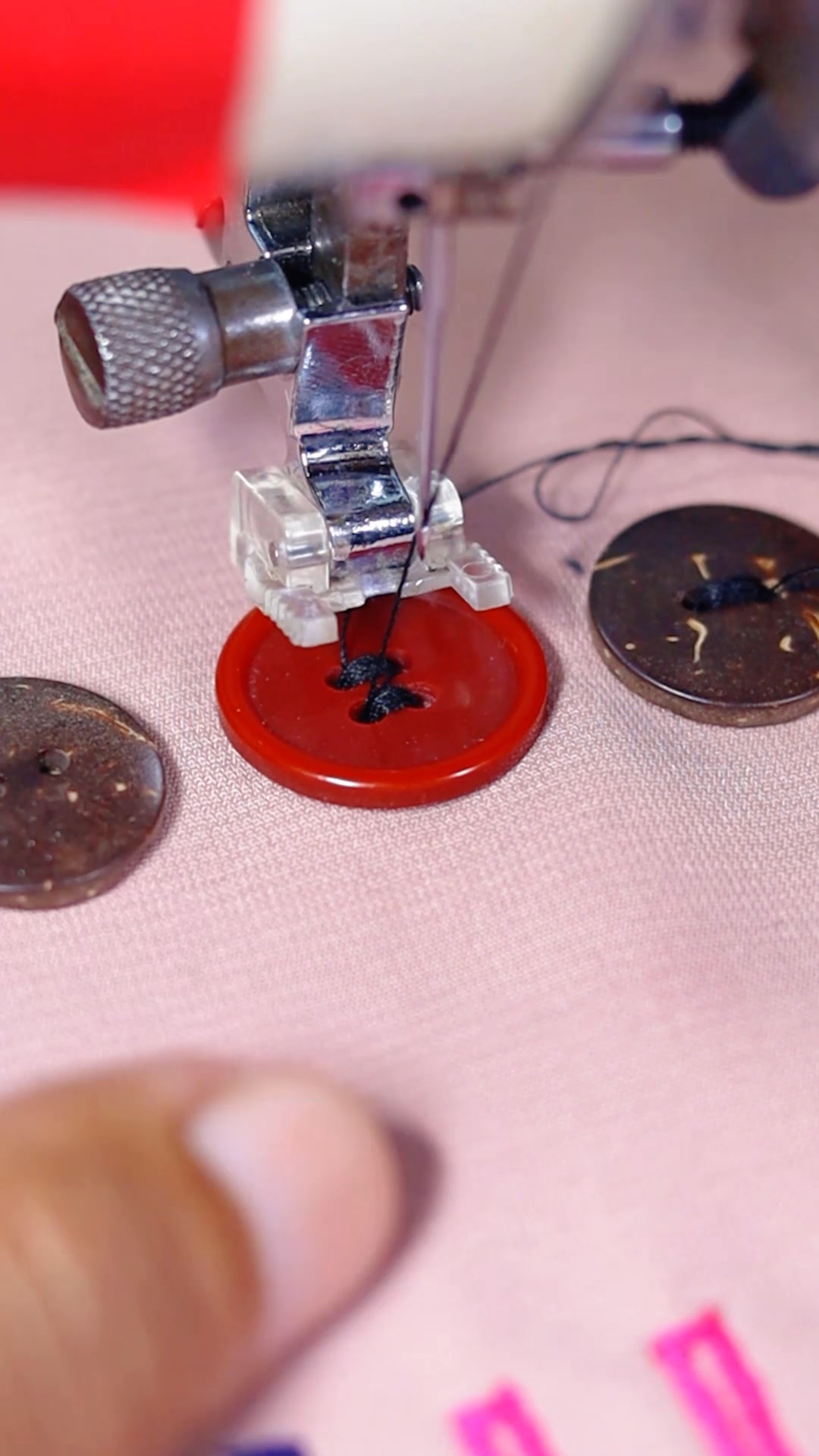 Sewing Buttons with an Old Machine Never Gets Old. #nevergetsold # ...