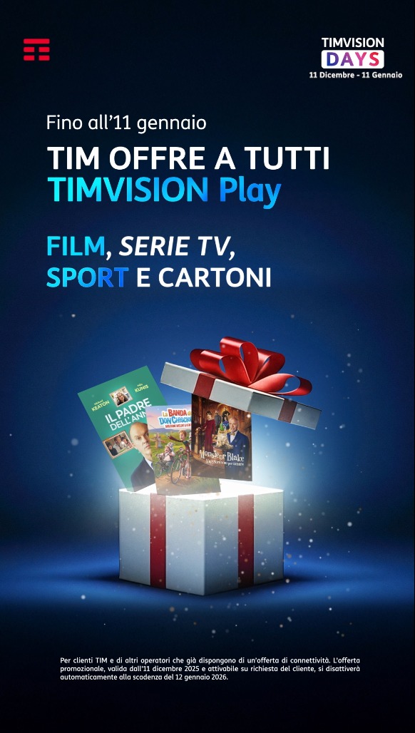 Fino all’11 gennaio TIM offre a tutti #TIMVISION Play: Il catalogo di ...