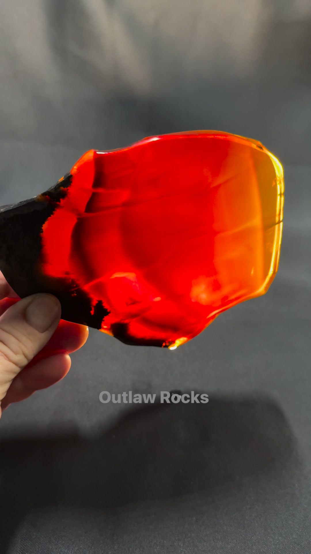 295 gram Oregon chocolate fire opal slab mined by Outlaw Rocks at our ...
