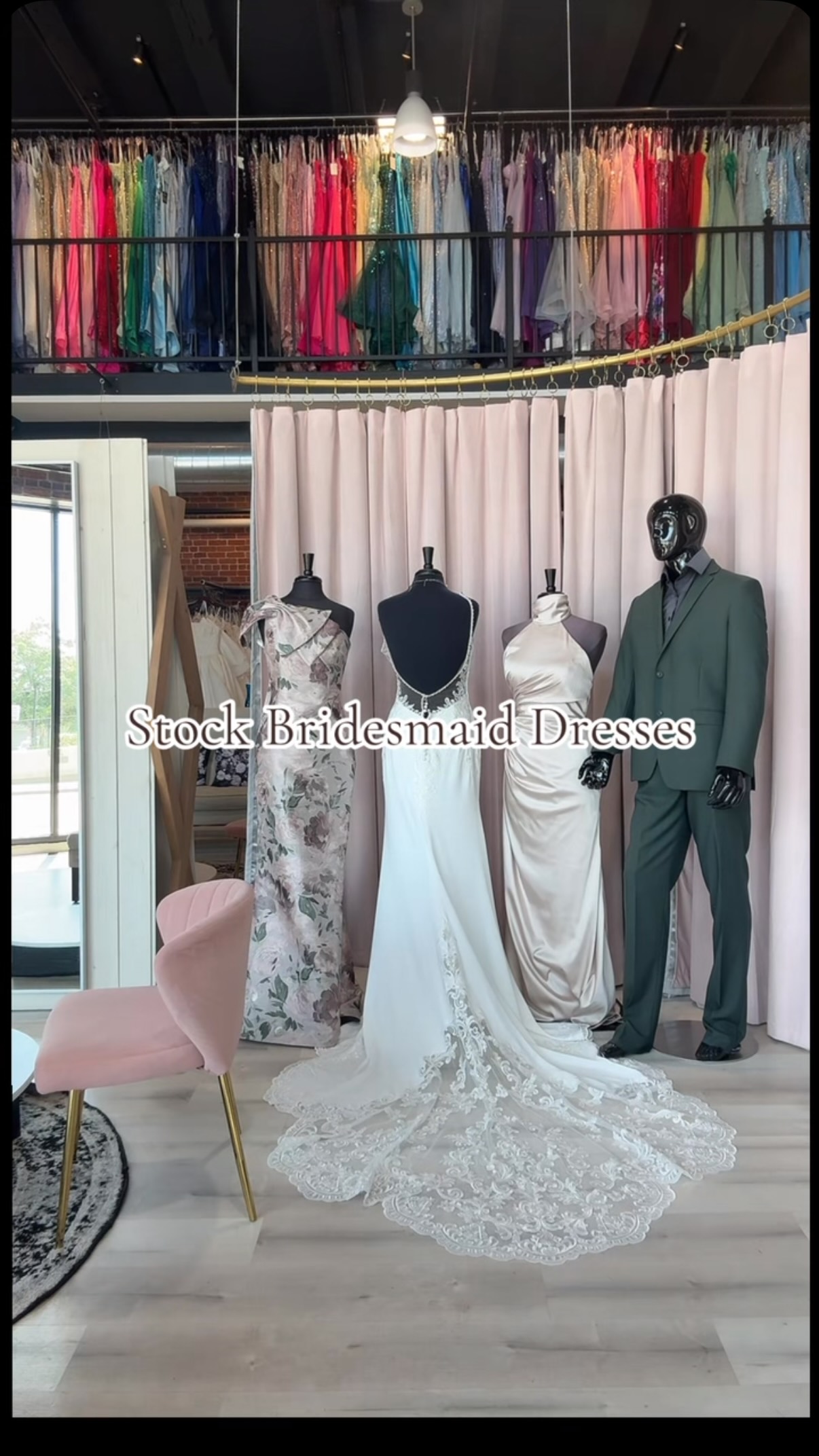 bridesmaid dresses appointment Bridesmaids in stock!!, Call (508)595-0400 & book your appointment🤍📆, #explore #bridesmaid #weddingguests | Carbonneau Bridal and Formalwear Chiffon Colors:Blush Pink 802 and possibly even some illusion neckline Vikki Dougan and Her