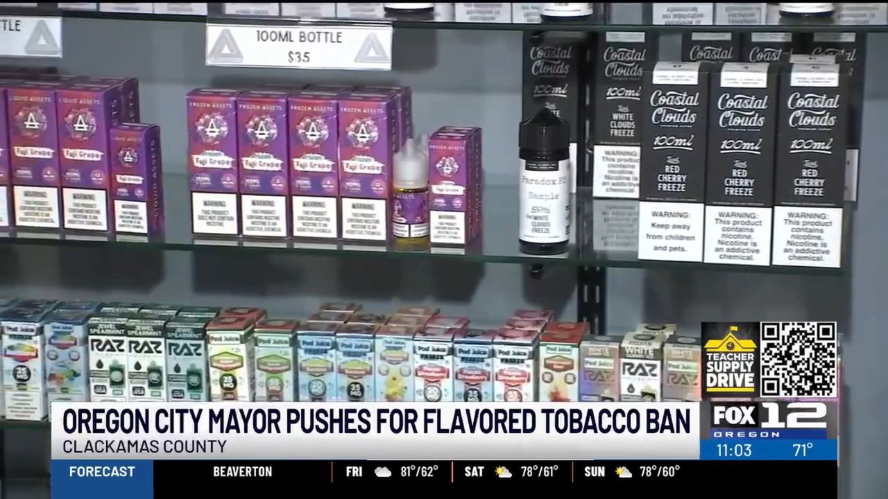 flavored vapes in oregon City mayor pushes for ban on tobacco >> https://www.kptv.com/2026/08/21/oregon-city-mayor-pushes-ban-flavored-tobacco/ | FOX 12 Oregon Flavor:Freedom Juice yovo New Guide: how to
