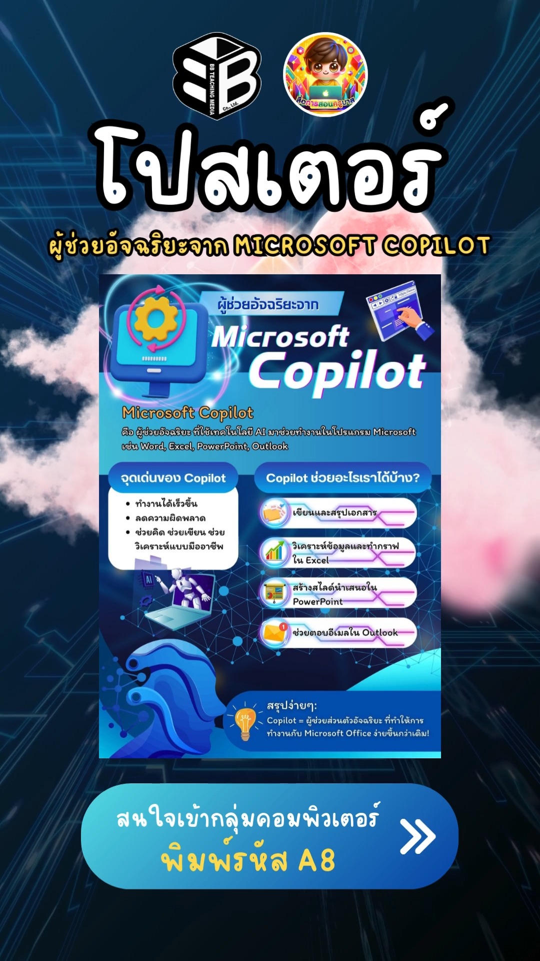 ทำงานไวขึ้น ฉลาดขึ้น ด้วยผู้ช่วยอัจฉริยะ Microsoft Copilot! 💻 เขียนงาน ...