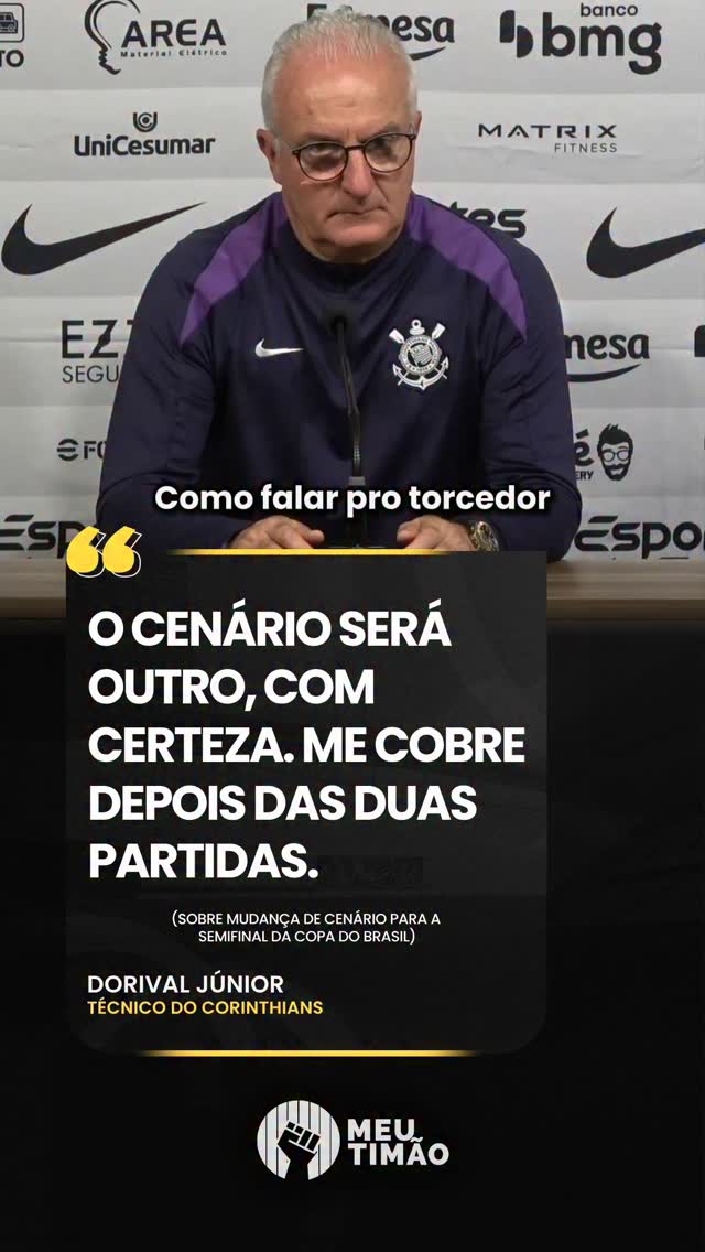 Dorival Júnior, técnico do Corinthians, garante que o cenário na Copa ...