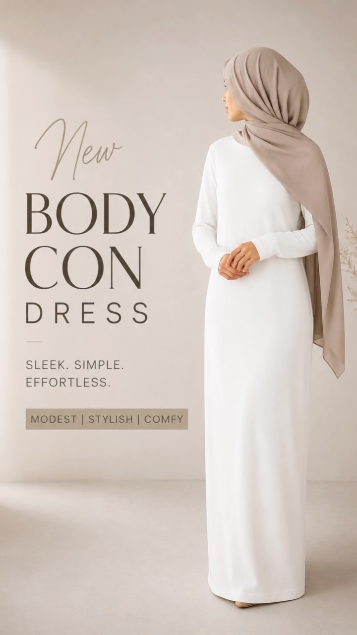 bodycon dress modest 🤍 Meet Your New Everyday Essential 🤍, Our Premium Ribbed / Inner is soft, stretchable, and designed for all-day comfort. Perfect for layering under abayas and kimonos or styling on its Fitted Slight Stretch Size:4Y/5Y Long sleeve mto-pants Bead Embroidered Golden Gown