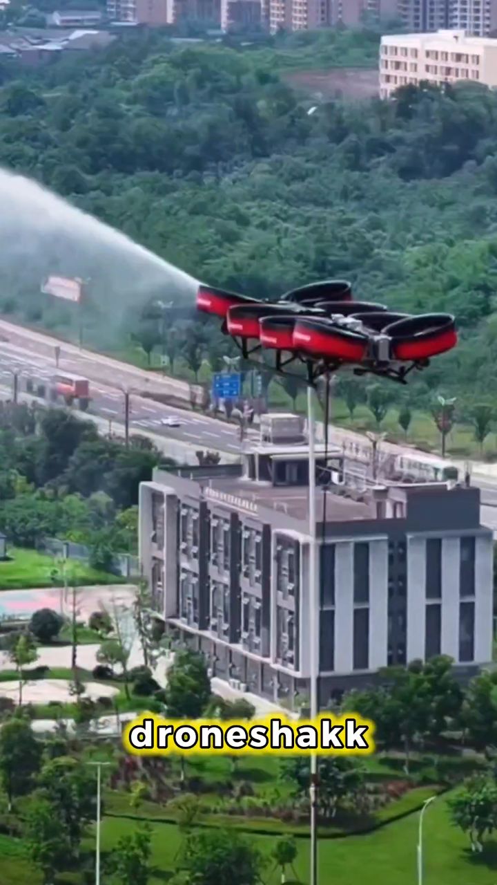 Drone technology being used to fight fires 🔥 If you like the content we ...