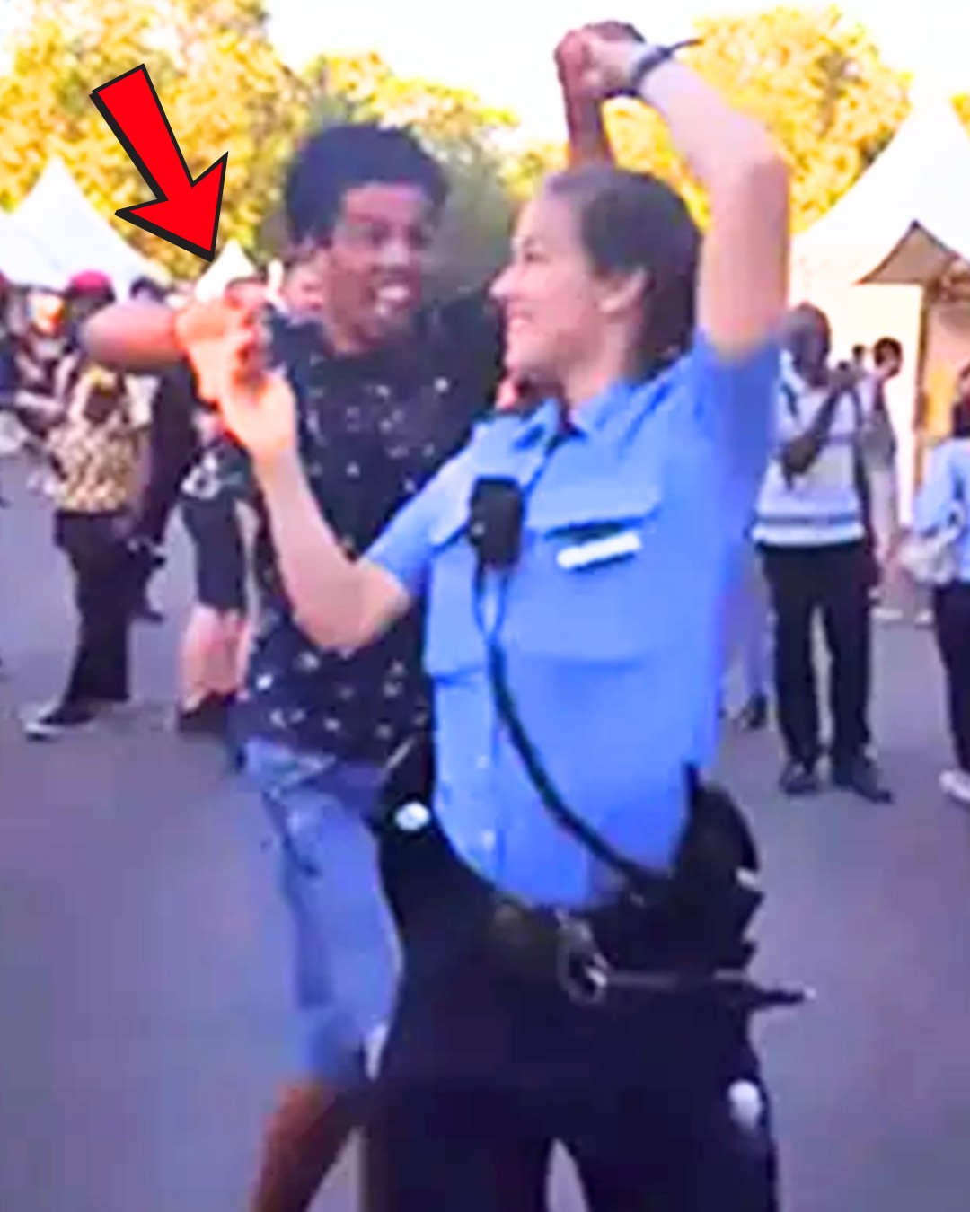 Young Man Dances With Lady Cop 🥺💙 | Note To Self | Facebook