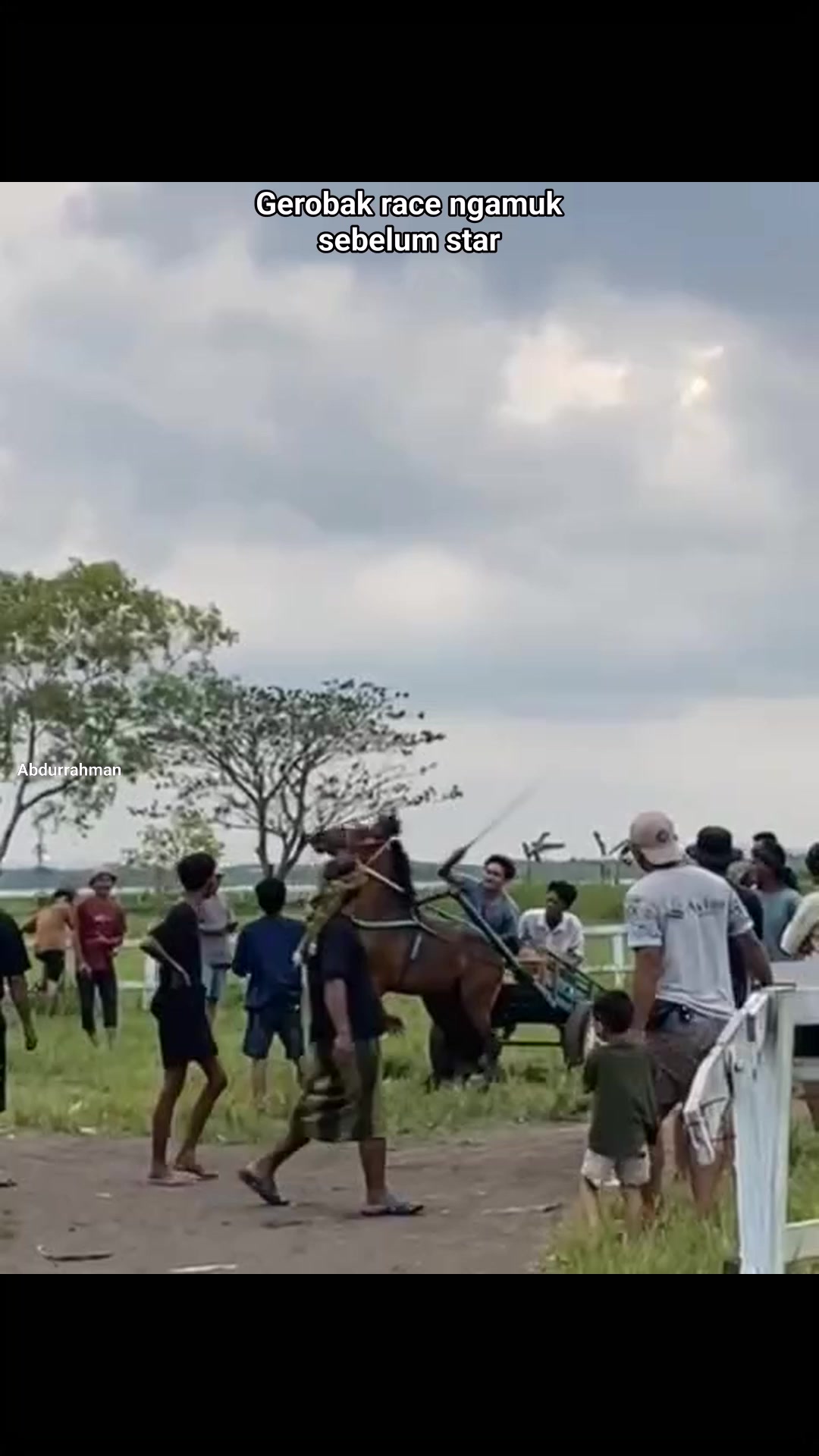 Gerobak race ngamuk sebelum start #reels #monetisasi #history #animals ...