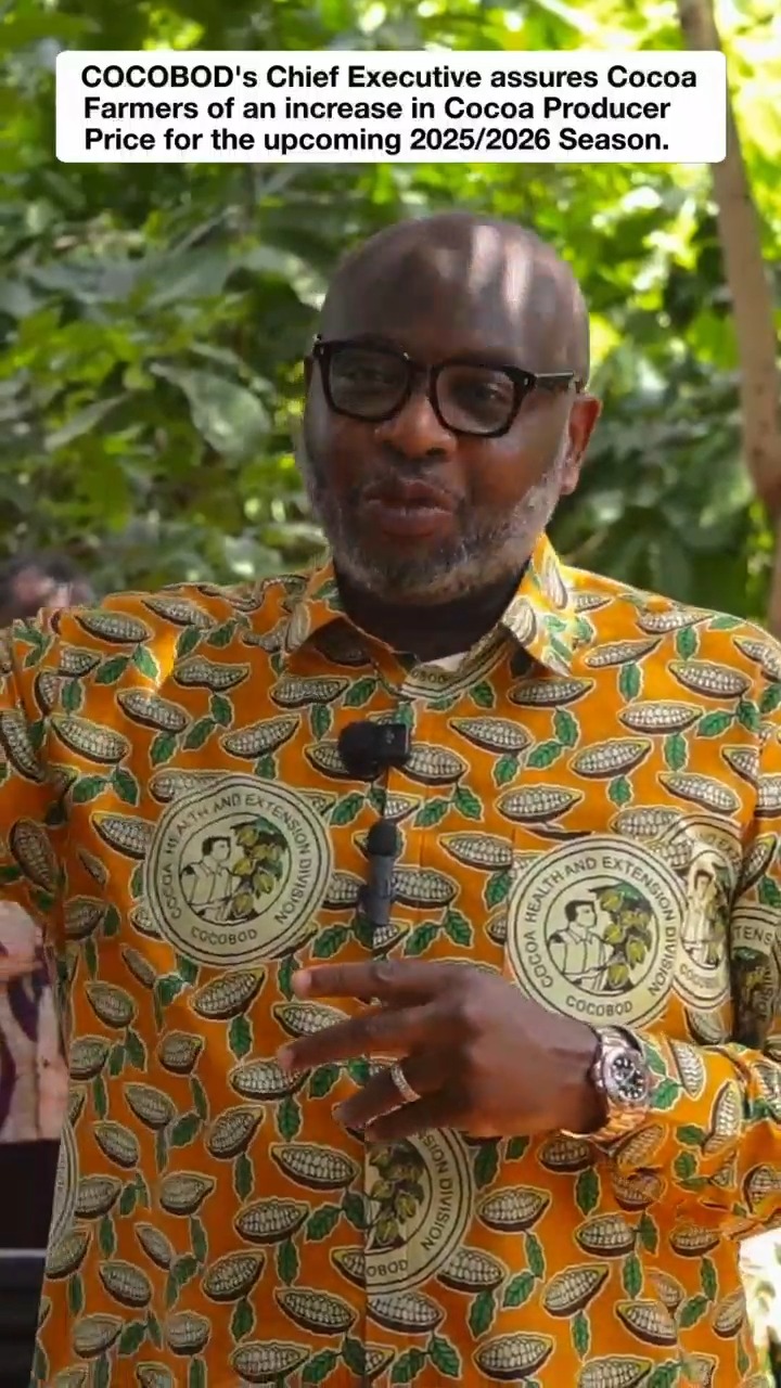 COCOBOD's Chief Executive, Dr. Ransford Abbey, assures Cocoa Farmers of ...
