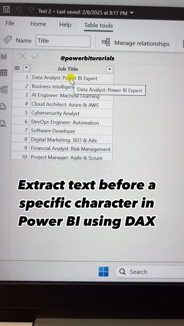 Extract text before a specific... - Power BI - Tutorials | Facebook