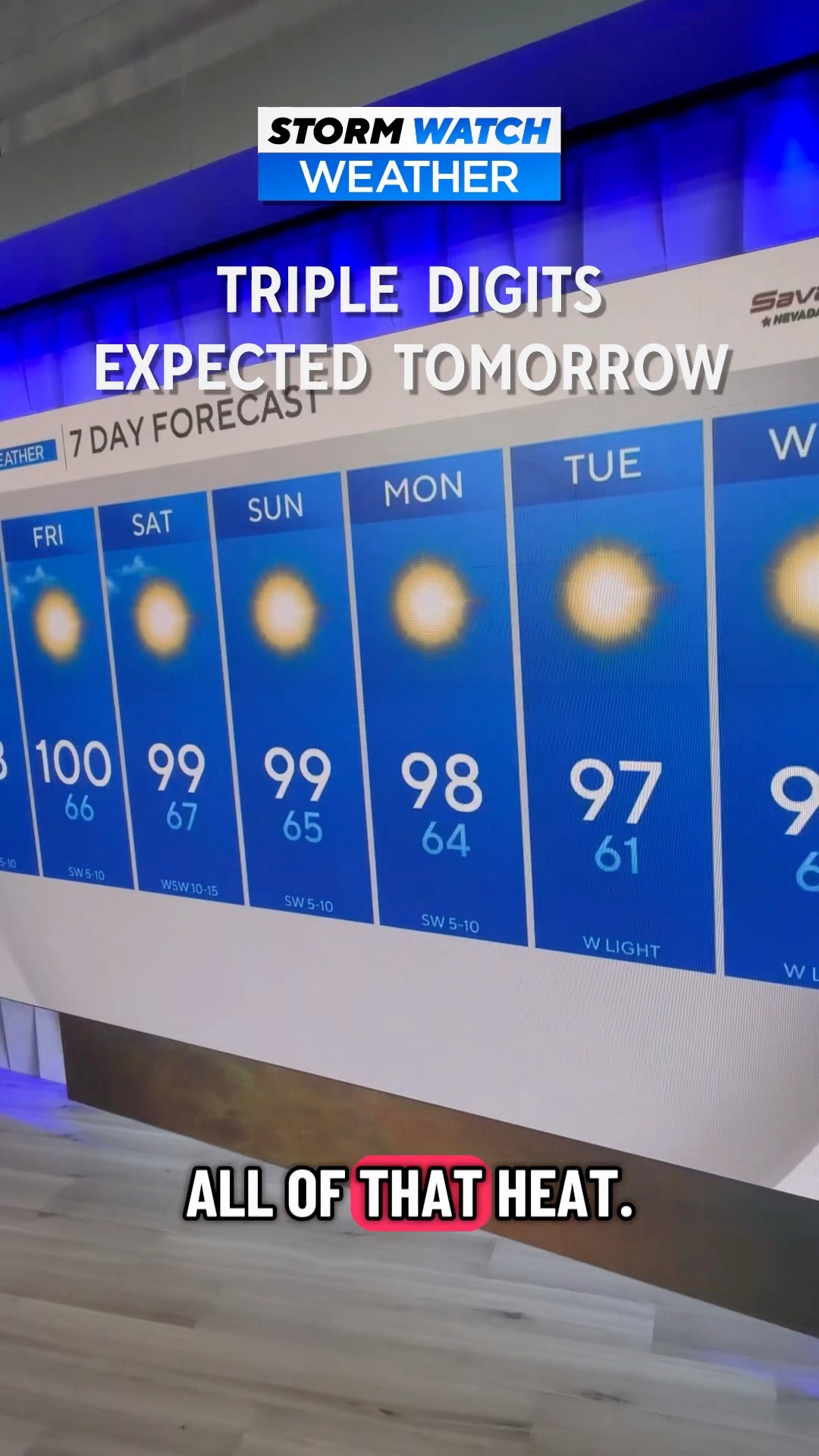 Meteorologist Jackson Chastain says triple digits are expected