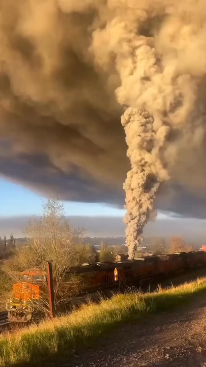 Finally a none EV fire #flagstaff @ax2_media_az Train Engine Fire Sends ...