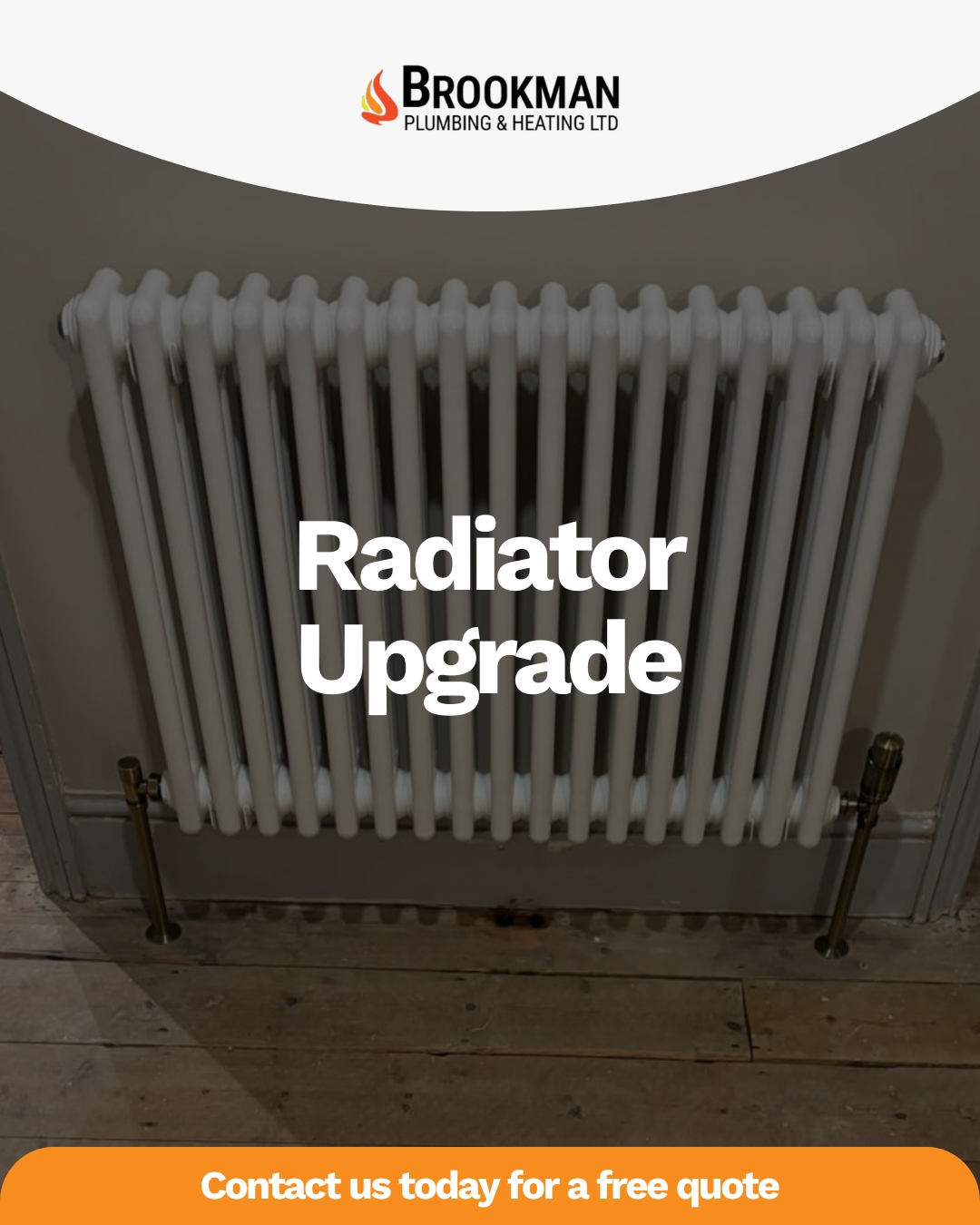 New column rads fitted with brass pipe covers and shrouds 👌 A smart ...