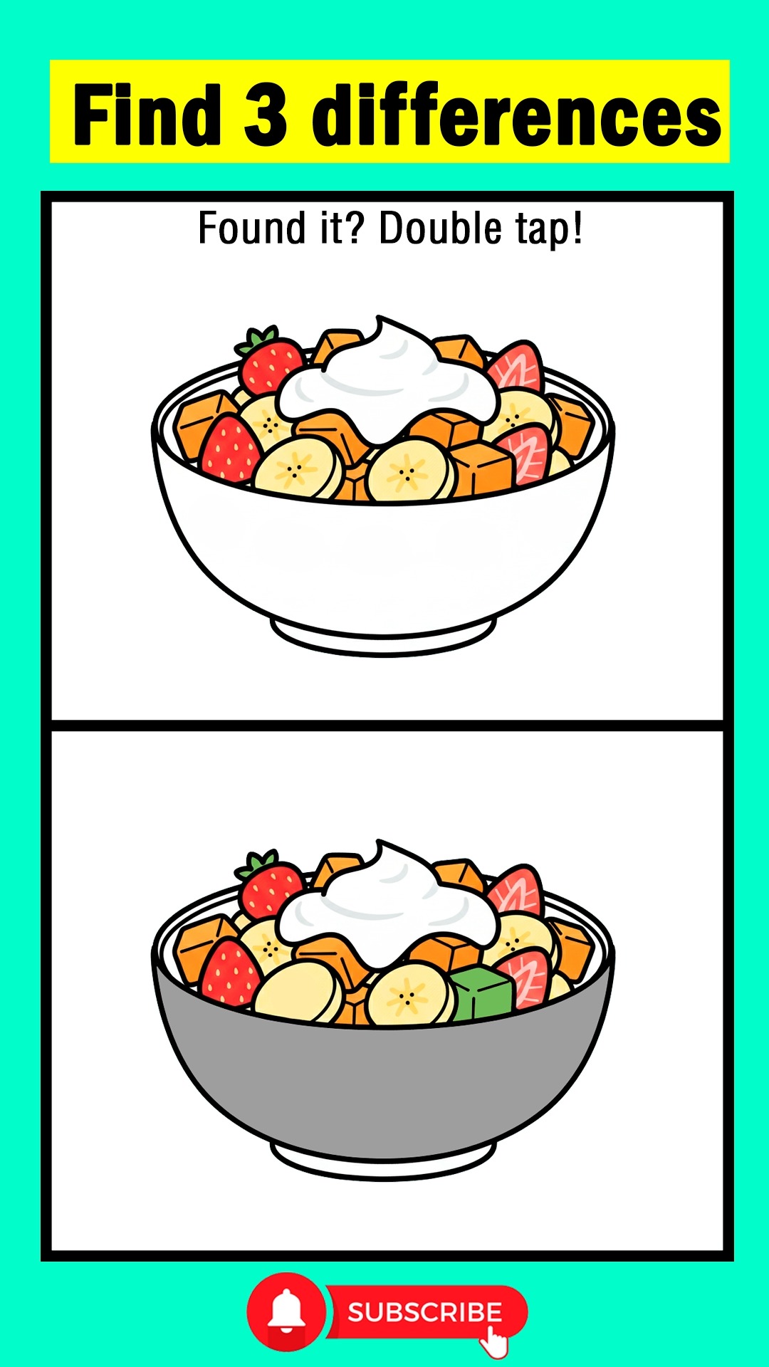 #findthedifference #spotthedifference #quiz つの間違いを見つけてねー 找茬 Encuentra ...