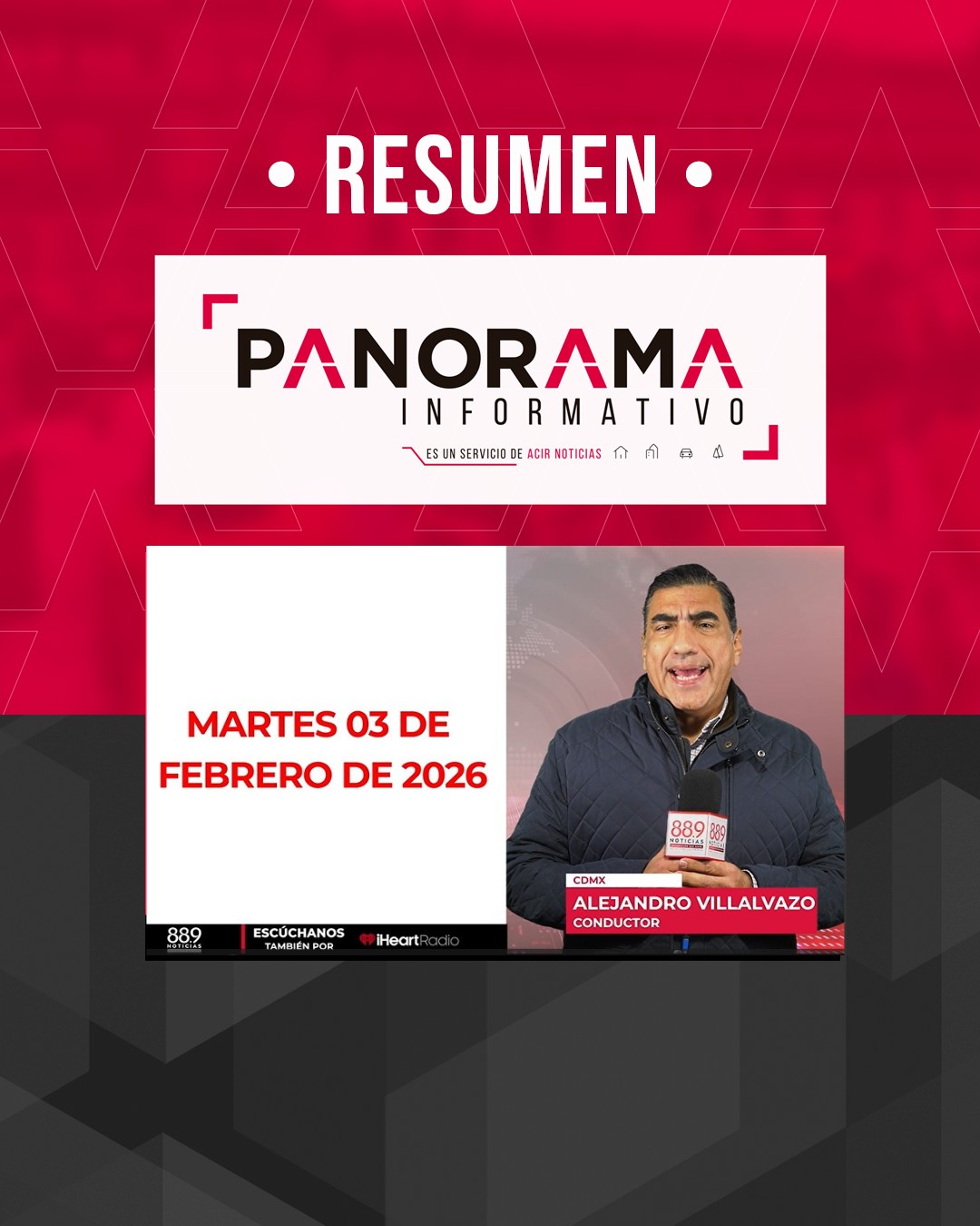 Resumen de Panorama Informativo con Alejandro Villalvazo, Iñaki Manero ...