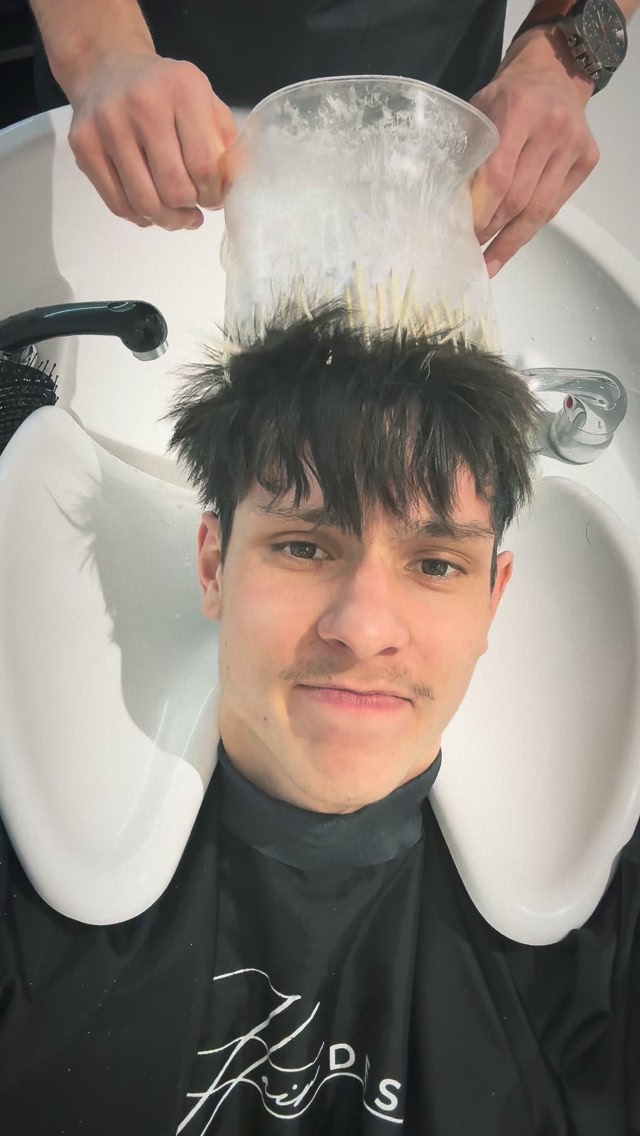 The boy needed a change… #hairstyle #barbercolor #haircut #hairsalon # ...