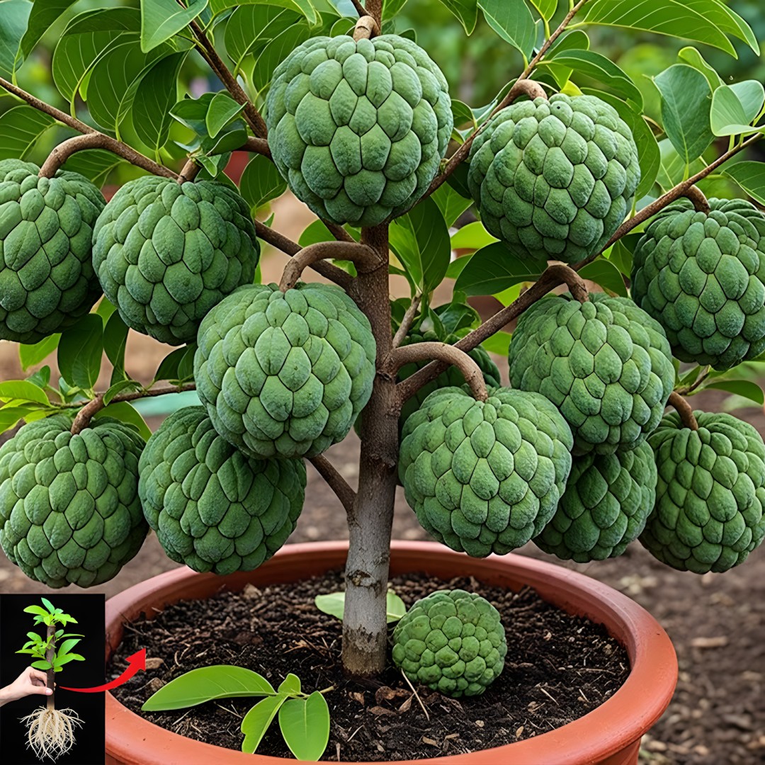 🌿Take 5 minutes to plant your own sugar apple tree for year-round fruit ...