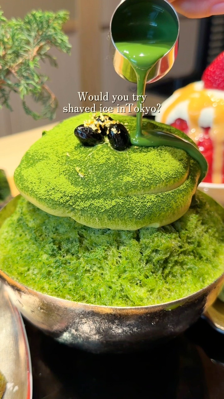 ここあ A ¥6,350 matcha kakigori experience in Ginza, Tokyo