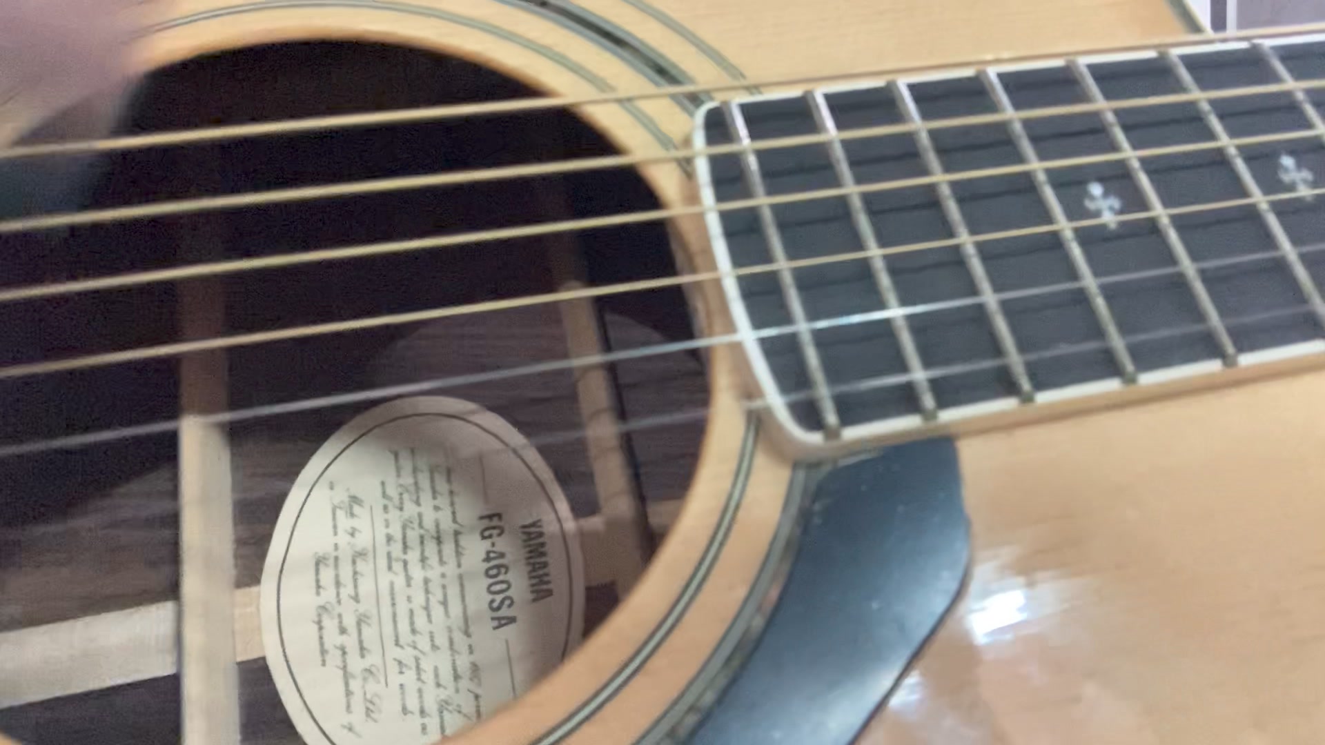 กีตาร์ในตำนาน Yamaha รุ่น FG-460SA ผลิตในปี ค.ศ.1989-1994 (เป็น