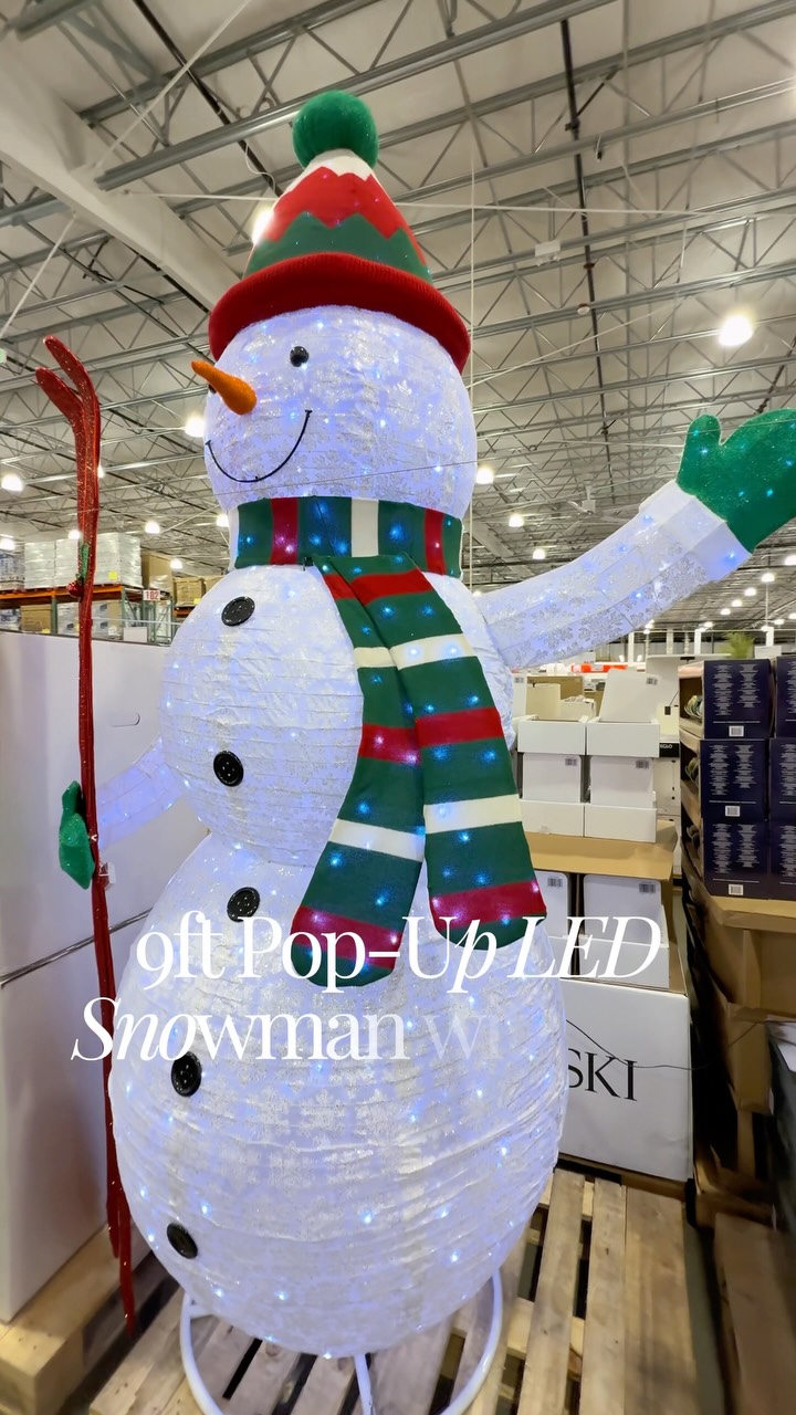 ☃️✨ This 9-FT SNOWMAN is ready to take over your holiday yard