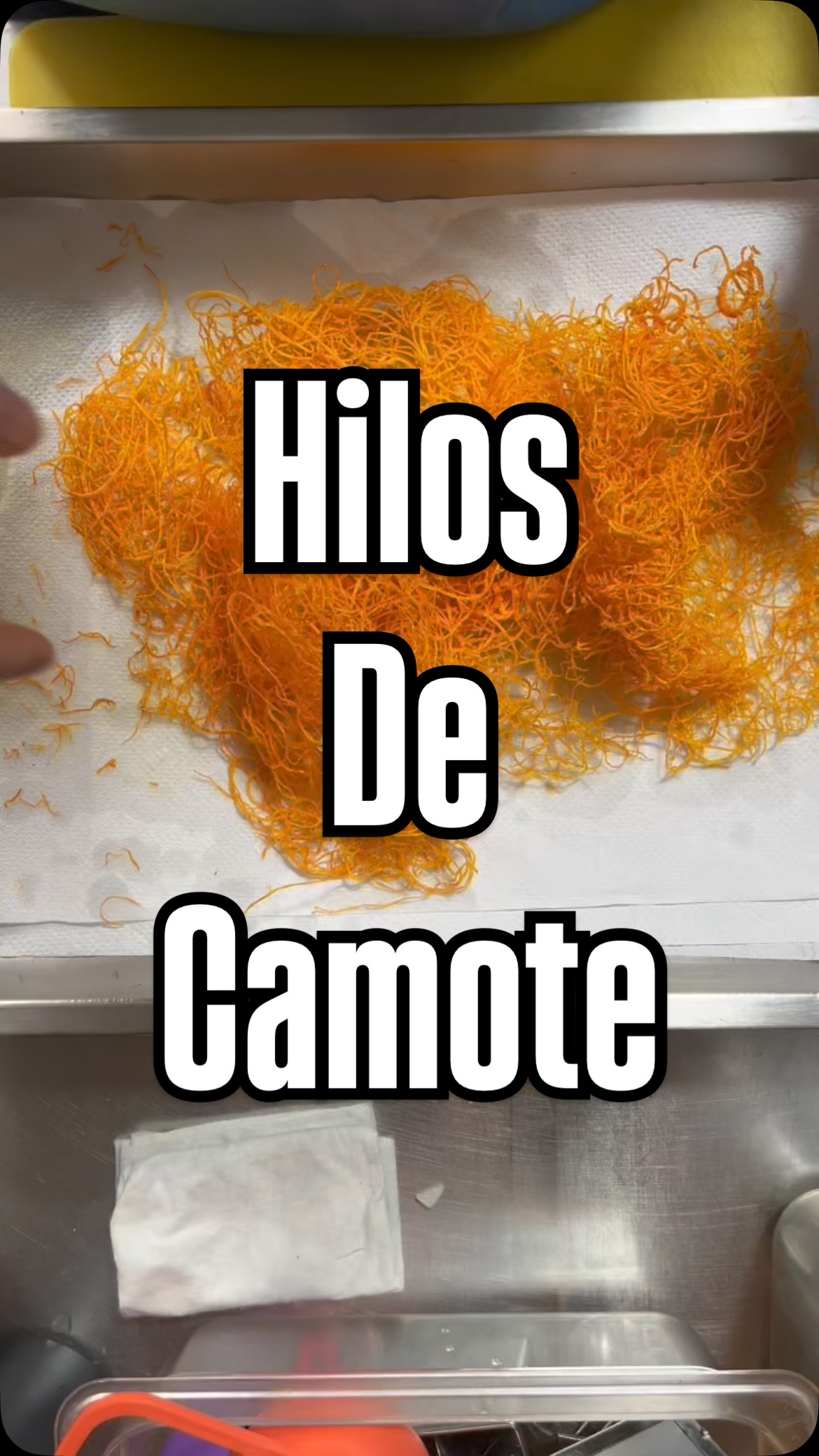 Hilos de camote,perfecto para decorar platos 🍠. #hilosdecamote #camote ...